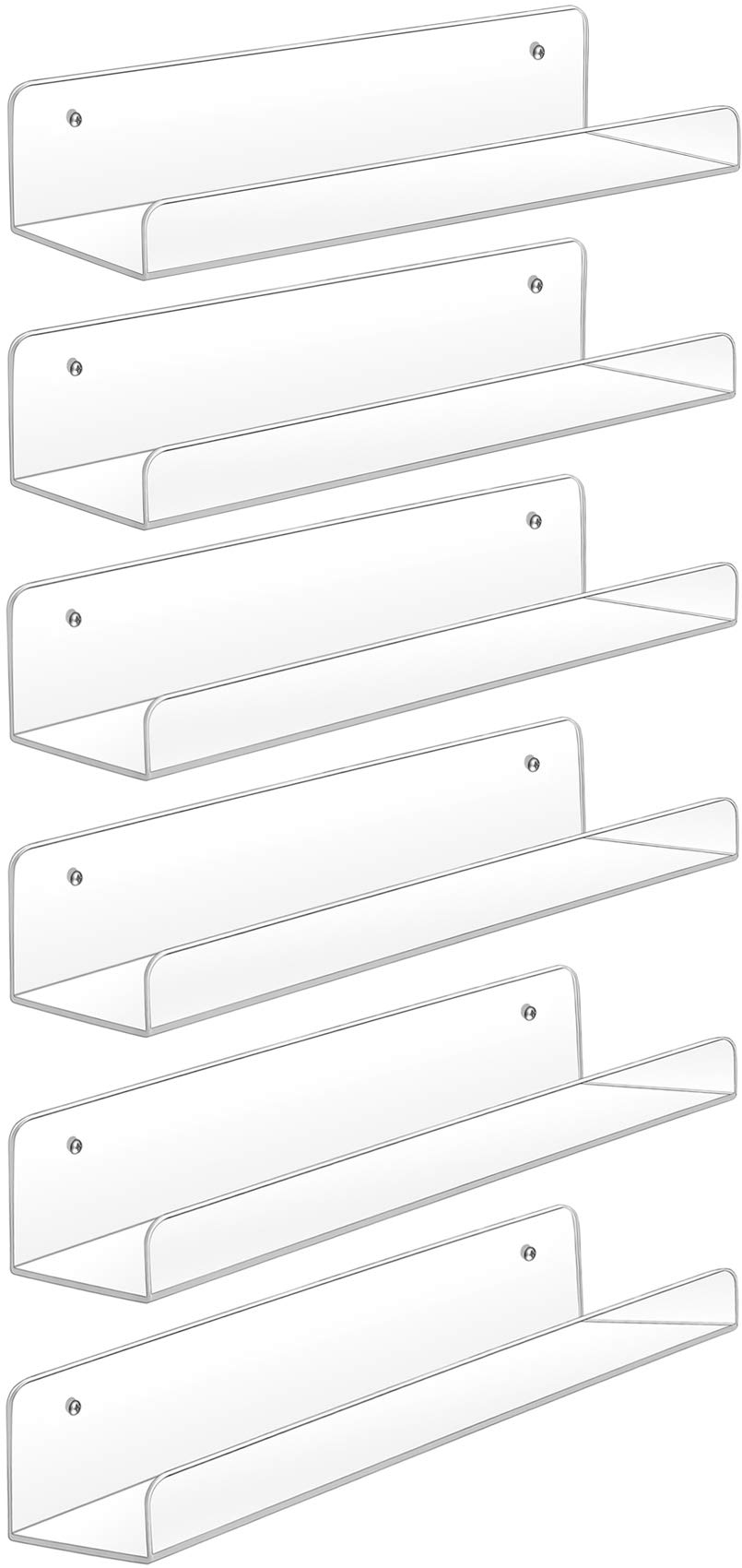 Sooyee Acrylic Display Shelves (15") - 6 Pack
