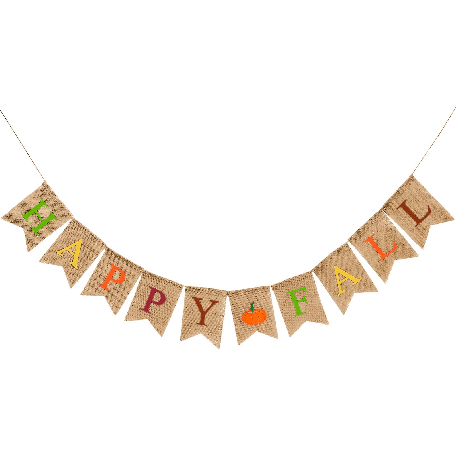 Whaline Happy Fall Burlap Banner