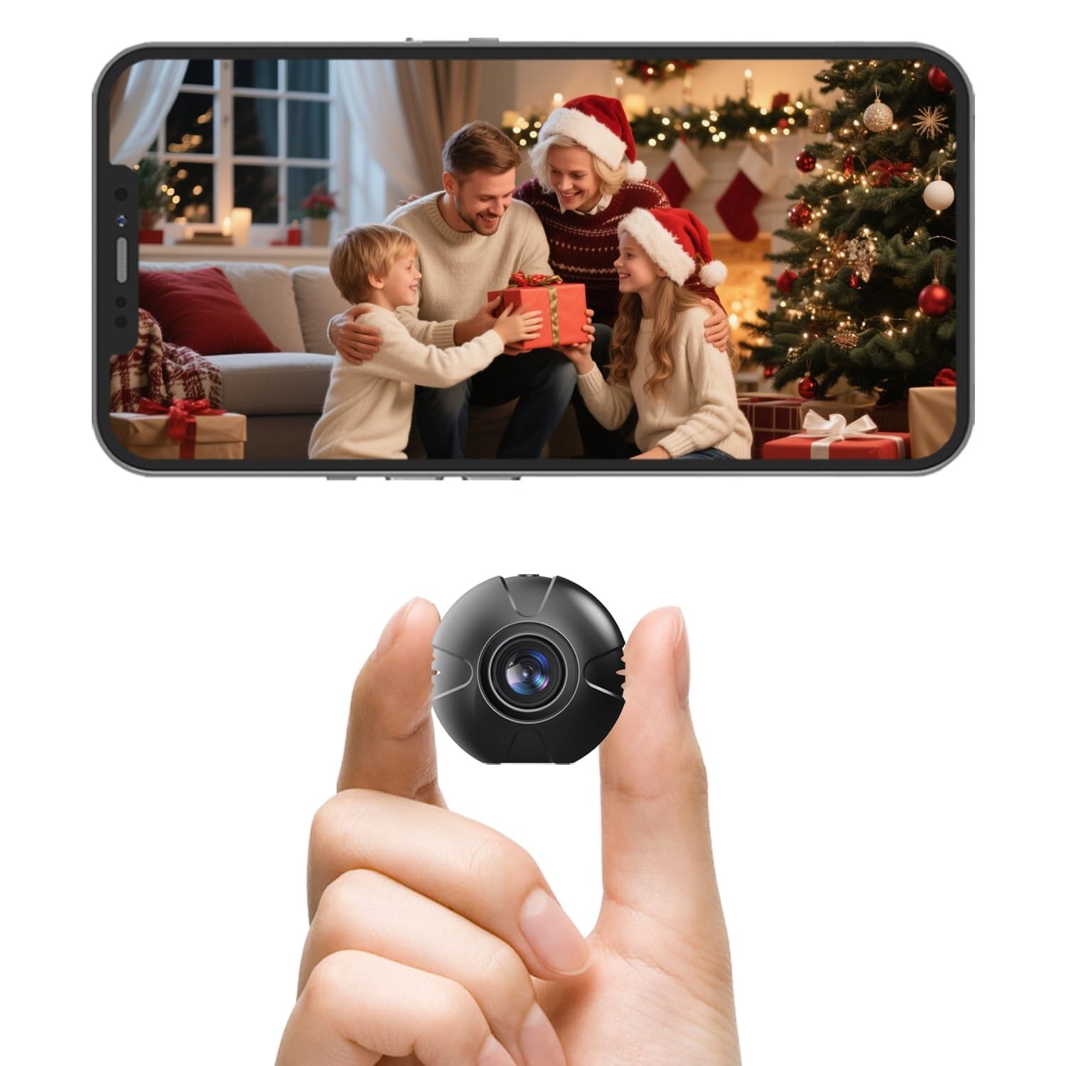 2K Hidden Camera,Nanny Cam Hidden Camera,Small Cameras Hidden Wireless,Secret Cameras for Spying,App Control with Motion Detection and Night Vision black