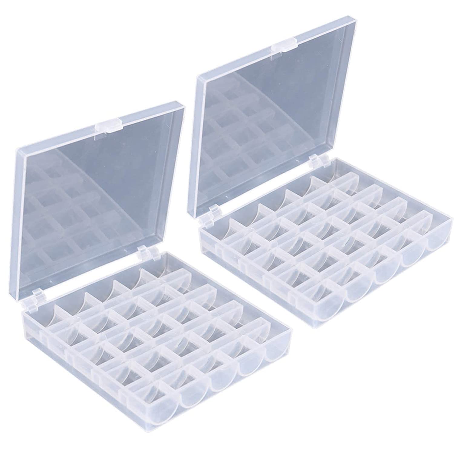 AKIRO 25-Slot Bobbin Boxes (2-Pack)
