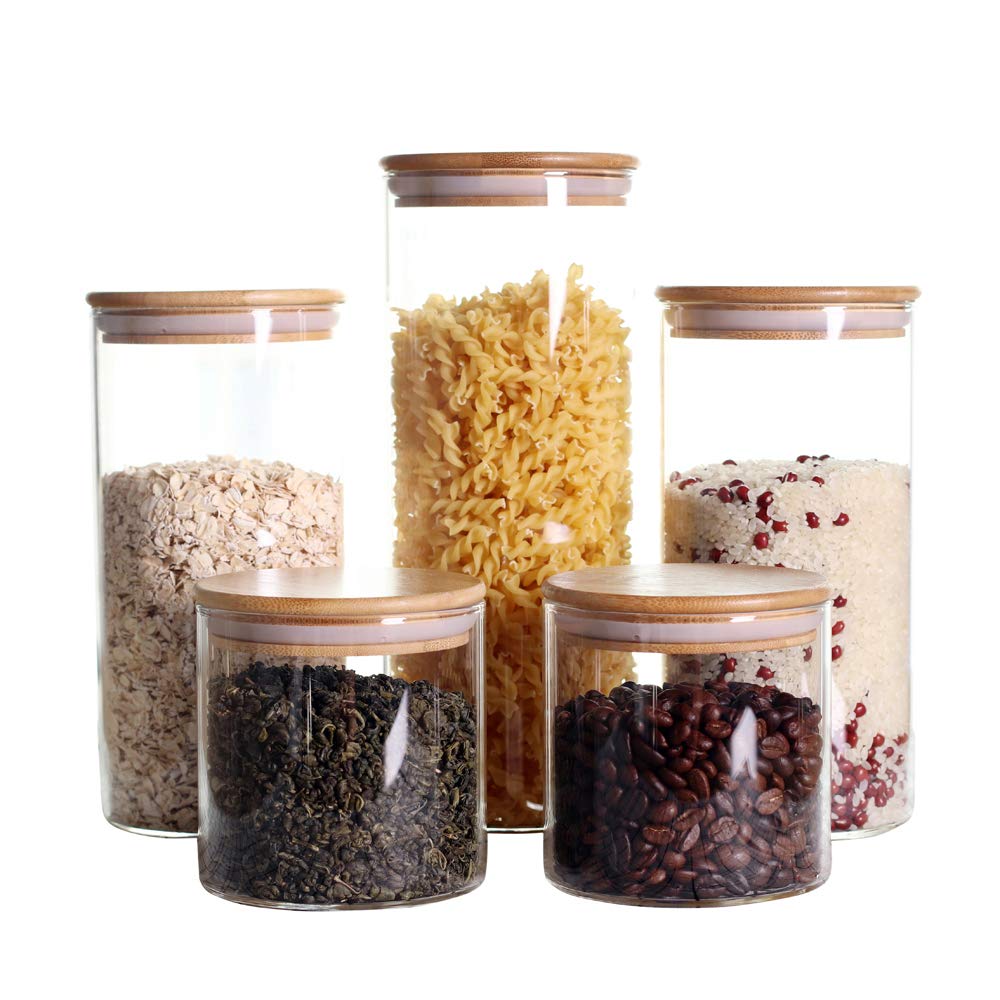 Stackable Glass Canister Set (5-piece)