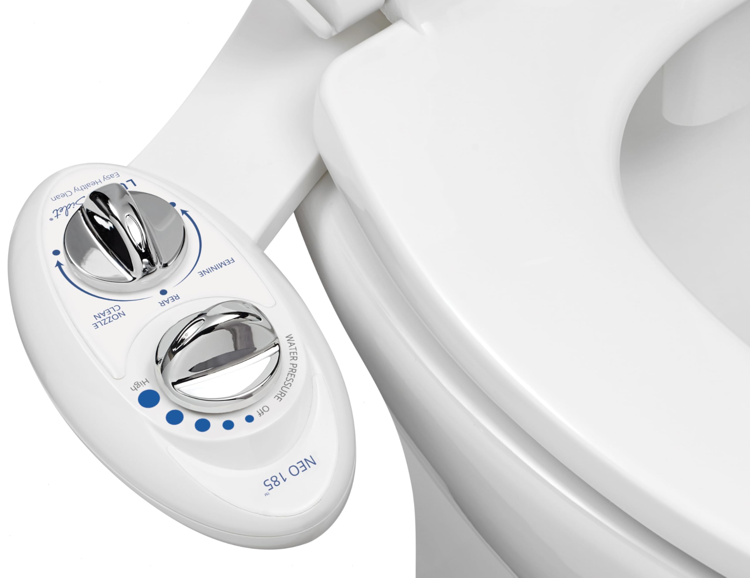 LUXE Bidet NEO 185 - Dual Nozzle, Self-Cleaning, Non-Electric