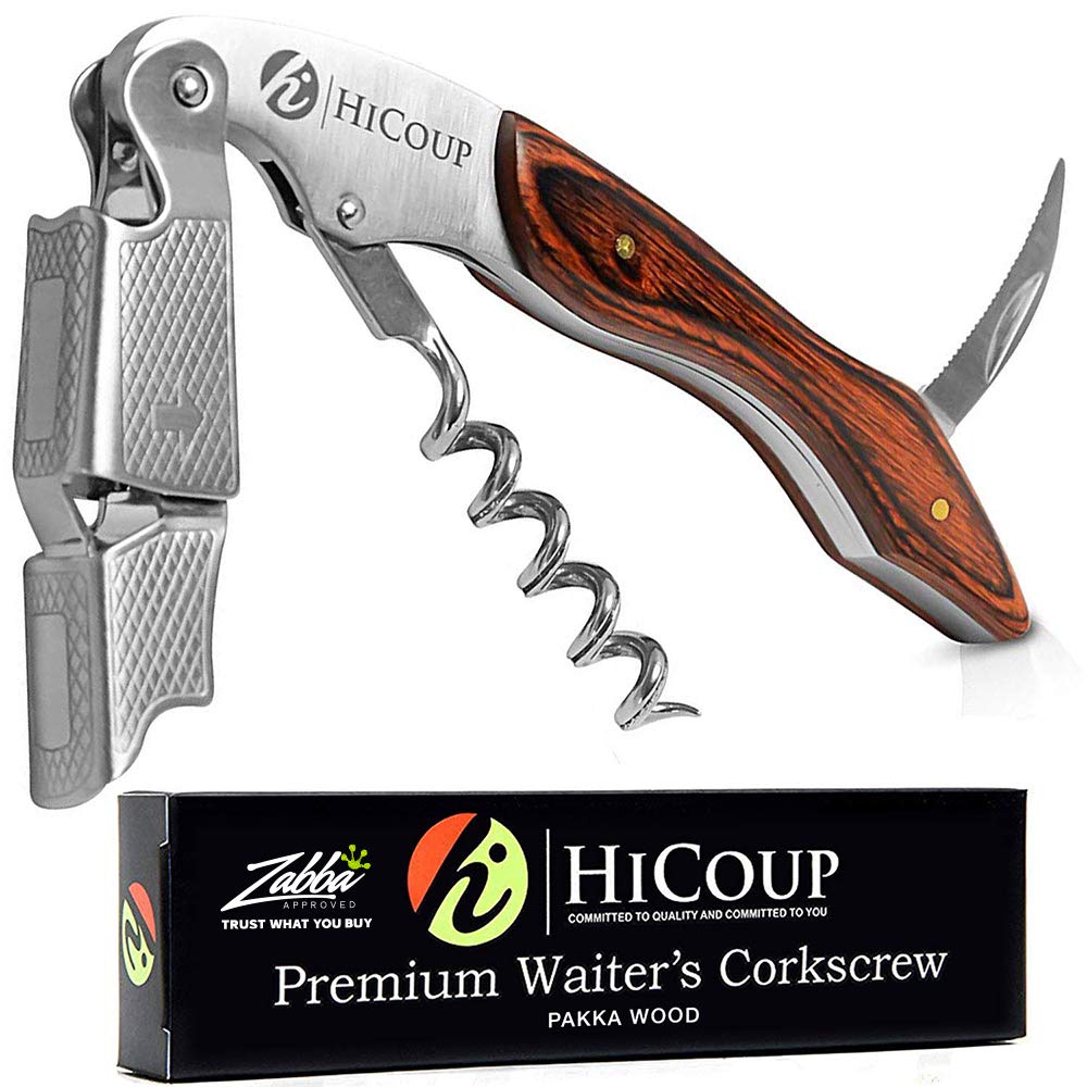 HiCoup Waiter's Corkscrew (Pakka Wood)