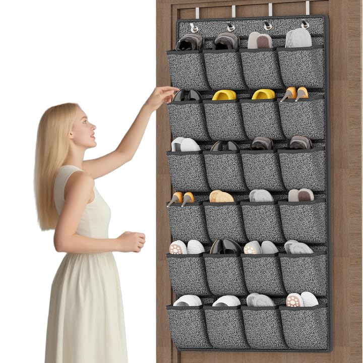 homyfort Over-the-Door Shoe Organizer (24 Pockets)