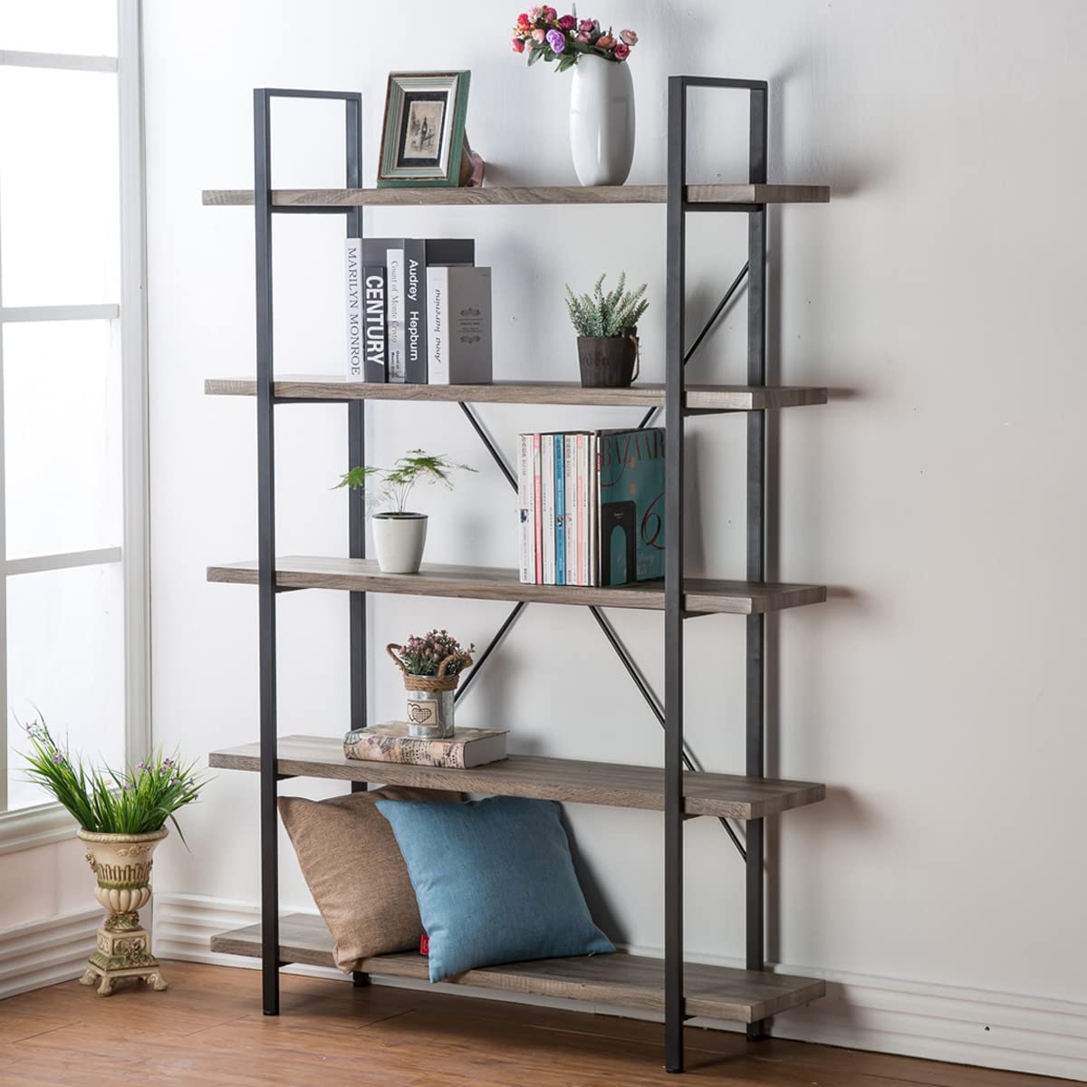 HSH 5‑Shelf Industrial Bookcase