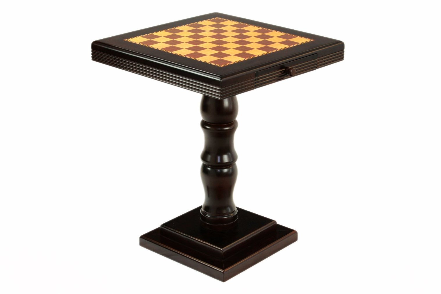 Frenchi Pedestal Chess Table, Mahogany