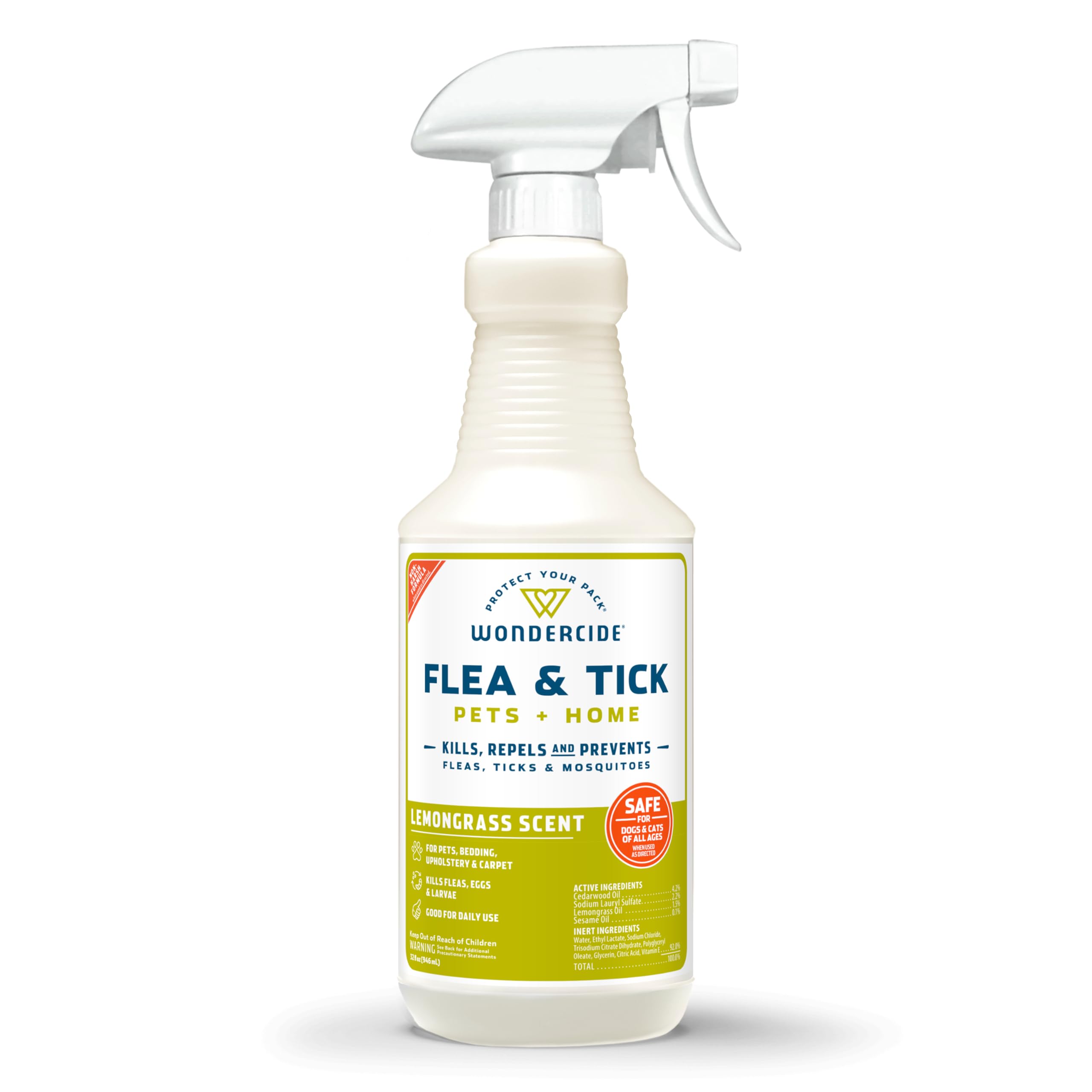 Wondercide Flea, Tick & Mosquito Spray — Lemongrass 32 oz