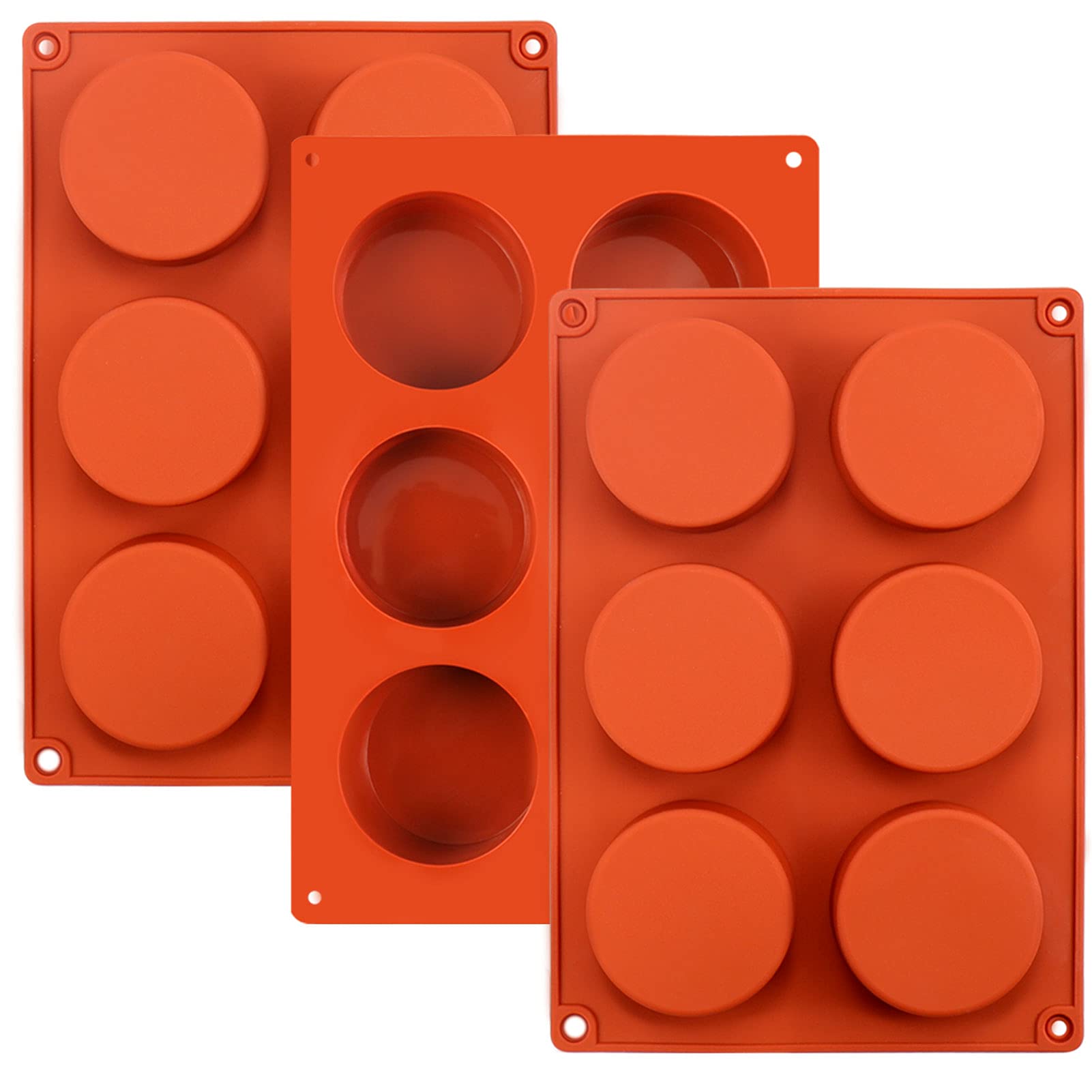 Palksky Round Cylinder Candy Molds (6-cavity)