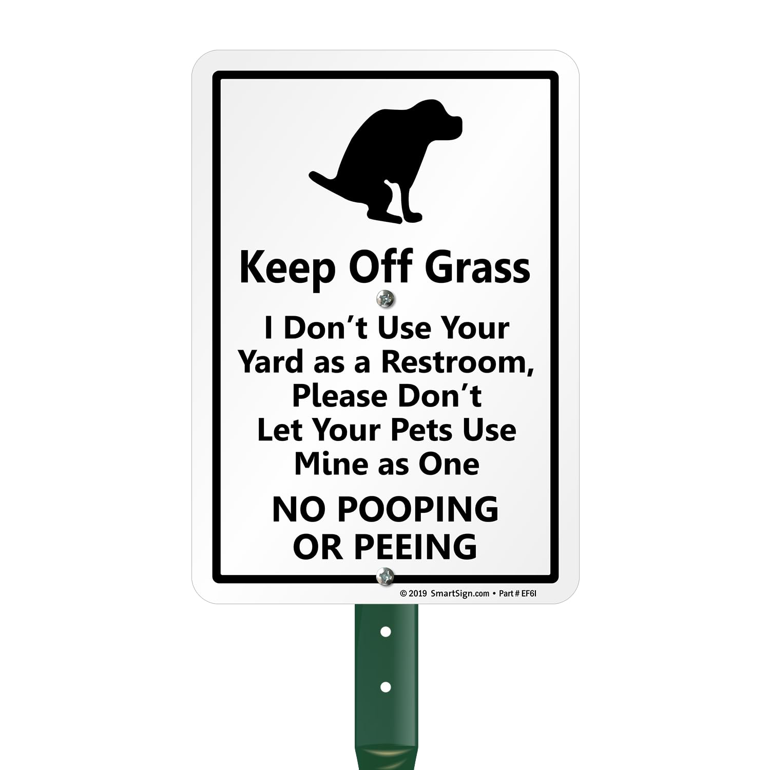 SmartSign Keep Off Grass Aluminum Sign Kit