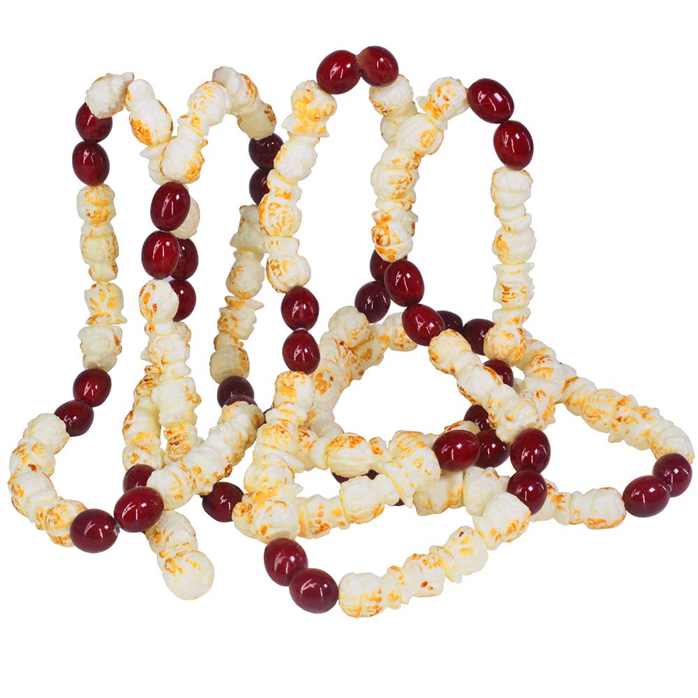 Winlyn Popcorn & Cranberry Garland — 9.2 ft