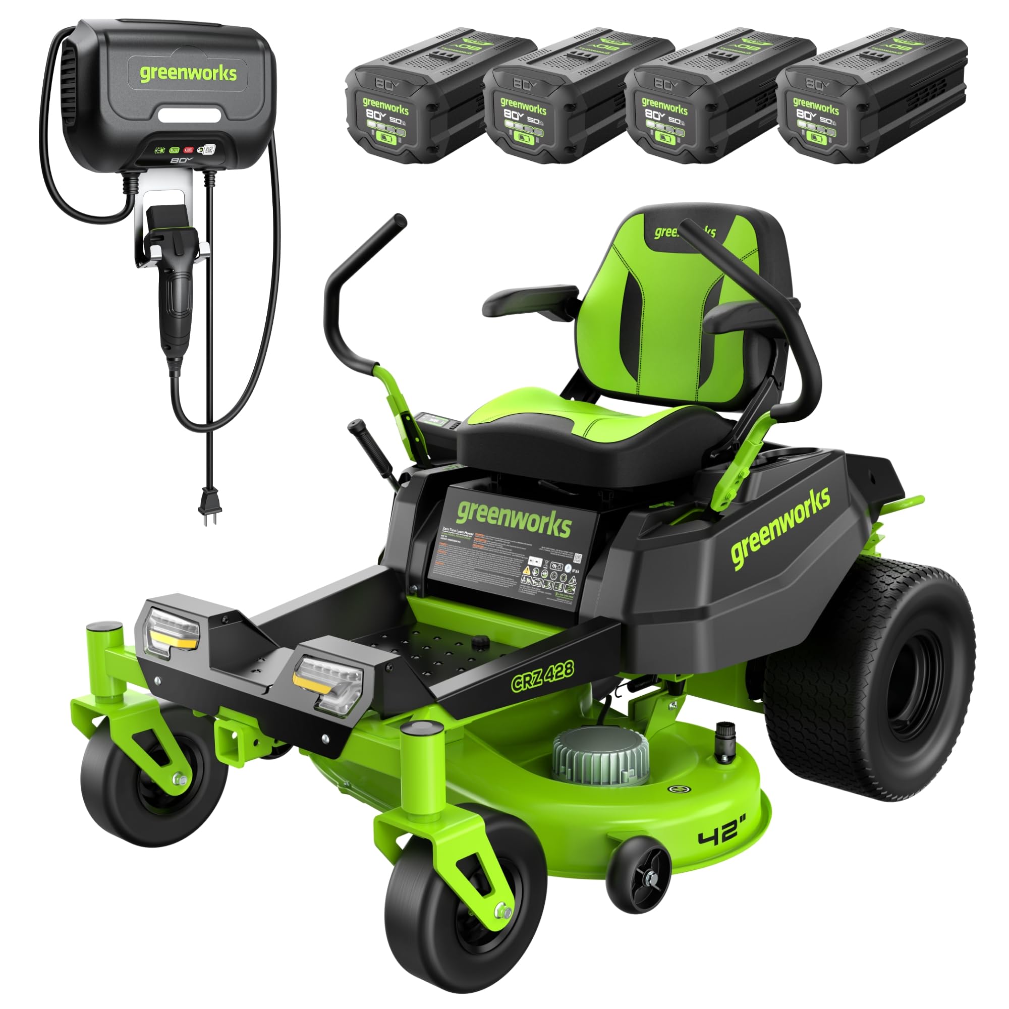 Greenworks 80V 42" CROSSOVERZ Electric Zero-Turn