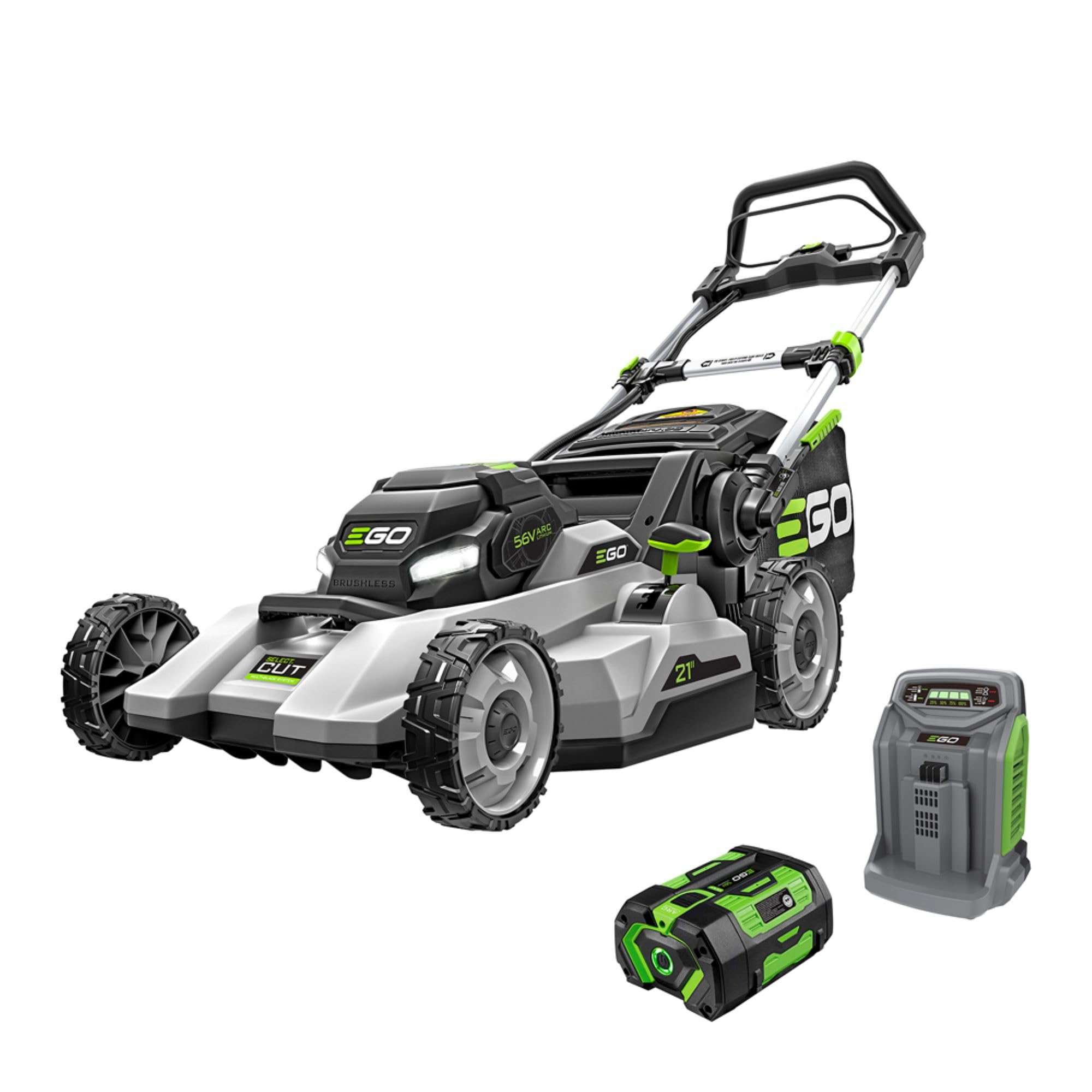 EGO Power+ Electric Lawn Mower, Cordless Push with Select Cut, Includes 56V 7.5Ah Battery and Rapid Charger - LM2135
