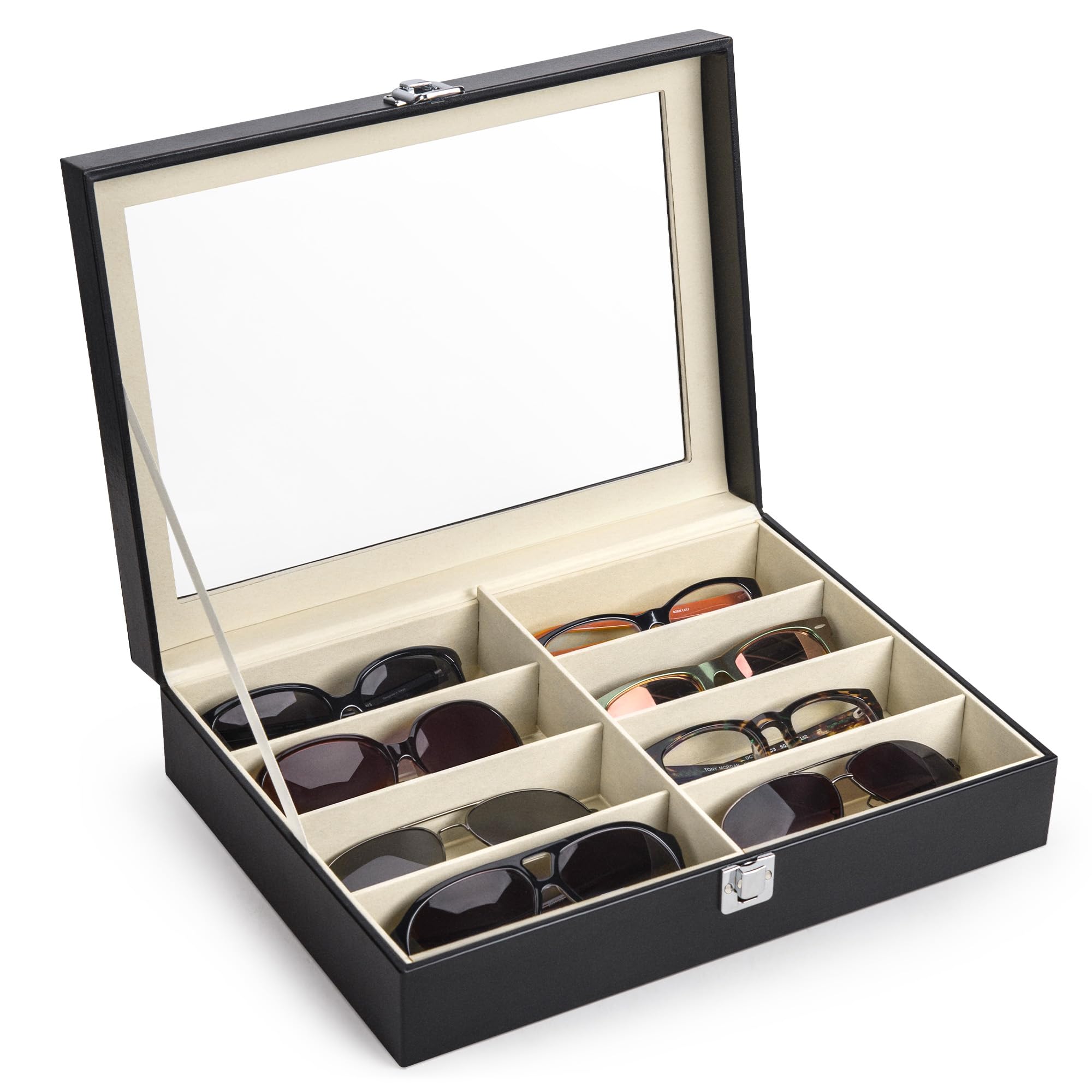 CO-Z Leather 8-Slot Sunglasses Organizer
