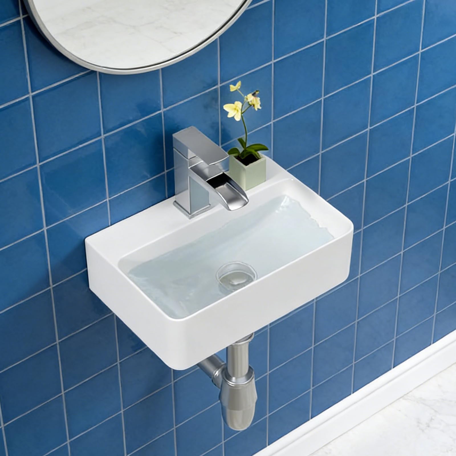 Lordear 14.5 x 10 Wall-Mounted Rectangular Sink