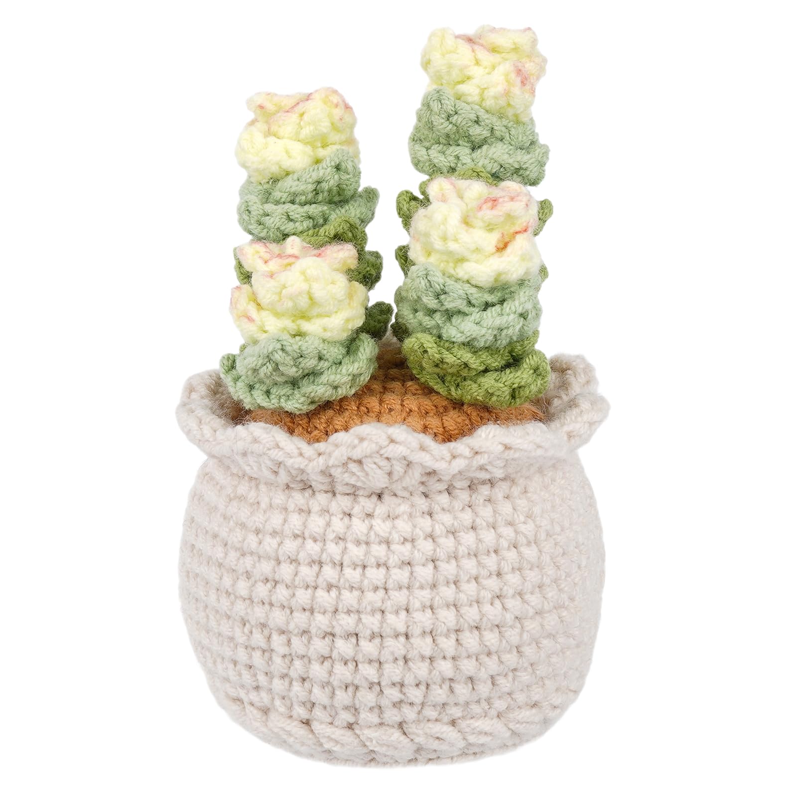 Handmade Crochet Crassula Perforata Decorative Succulent