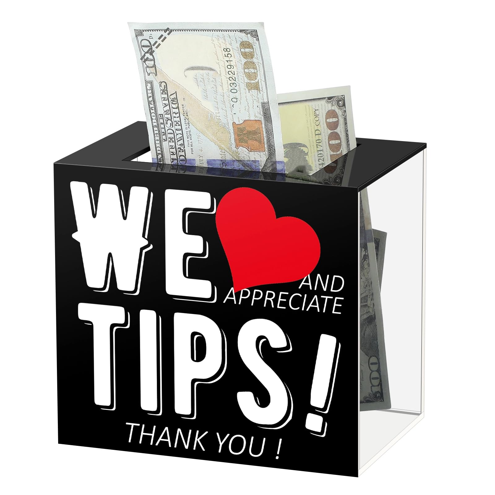 Acrylic Tip Jar for Bartenders