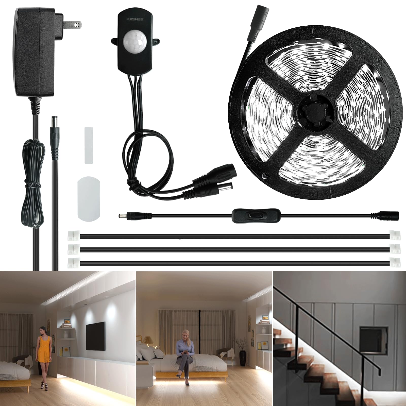 Sensky Motion-Activated LED Strip 19.7ft