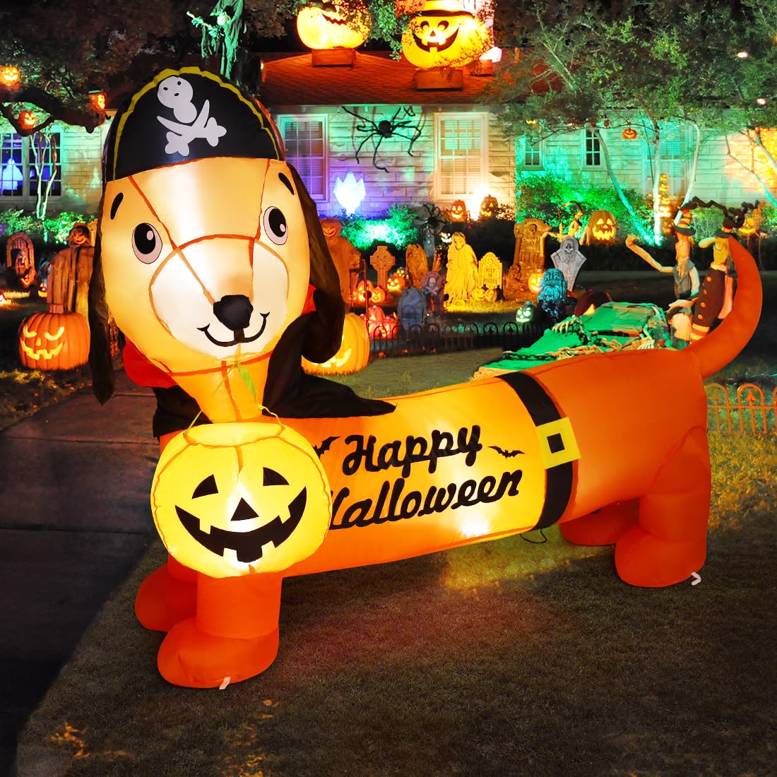 GOOSH Dachshund Halloween Inflatable