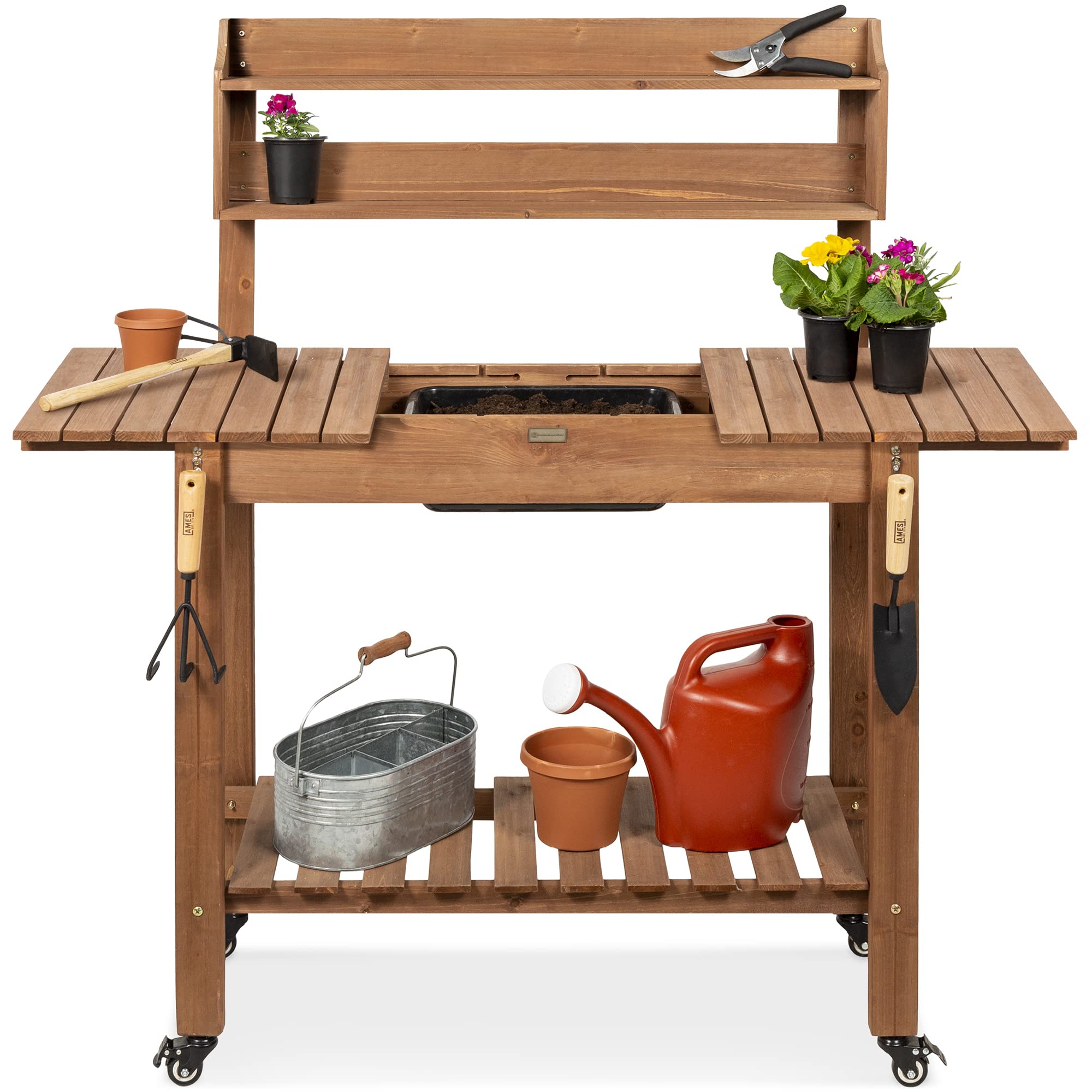 Best Choice Mobile Potting Bench with Locking Wheels