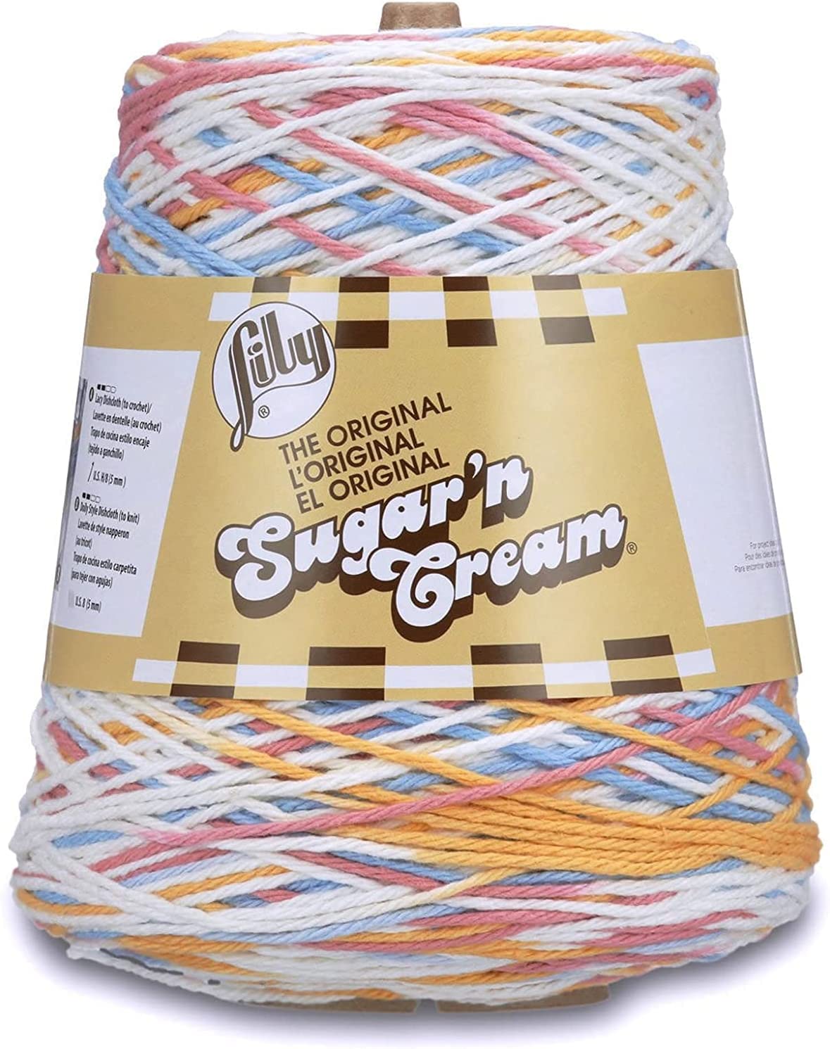 Lily Sugar N Cream Cones Kitchen Breeze Yarn - 1 Pack of 14oz/400g - Cotton - #4 Medium - 706 Yards - Knitting/Crochet Kitchen Breeze 400 g (Pack of 1)