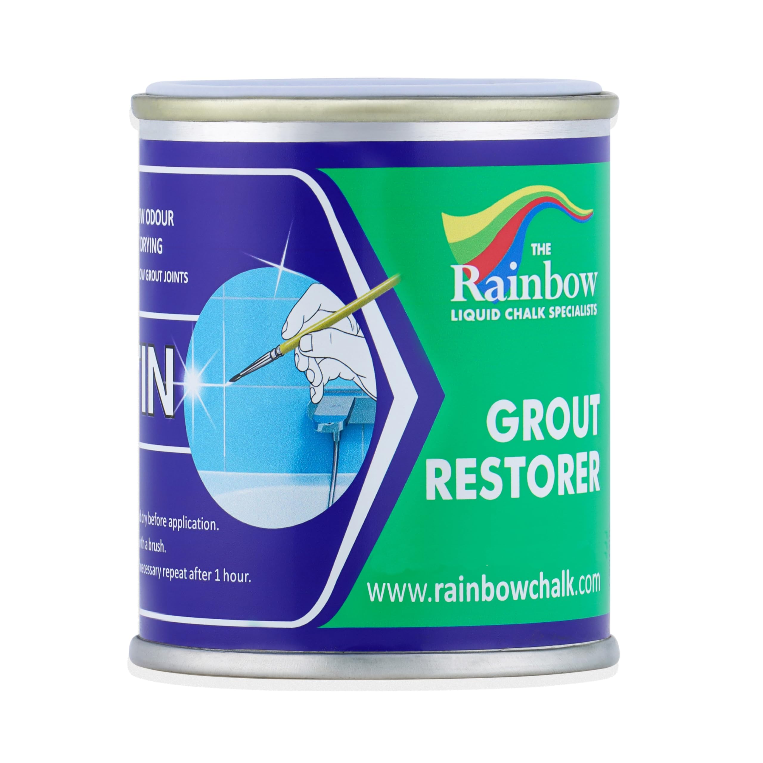 Grout Pen White Grout Paint: Waterproof Tile Paint Grout Refresh Restorer - Can Size 125ml (4.2oz)