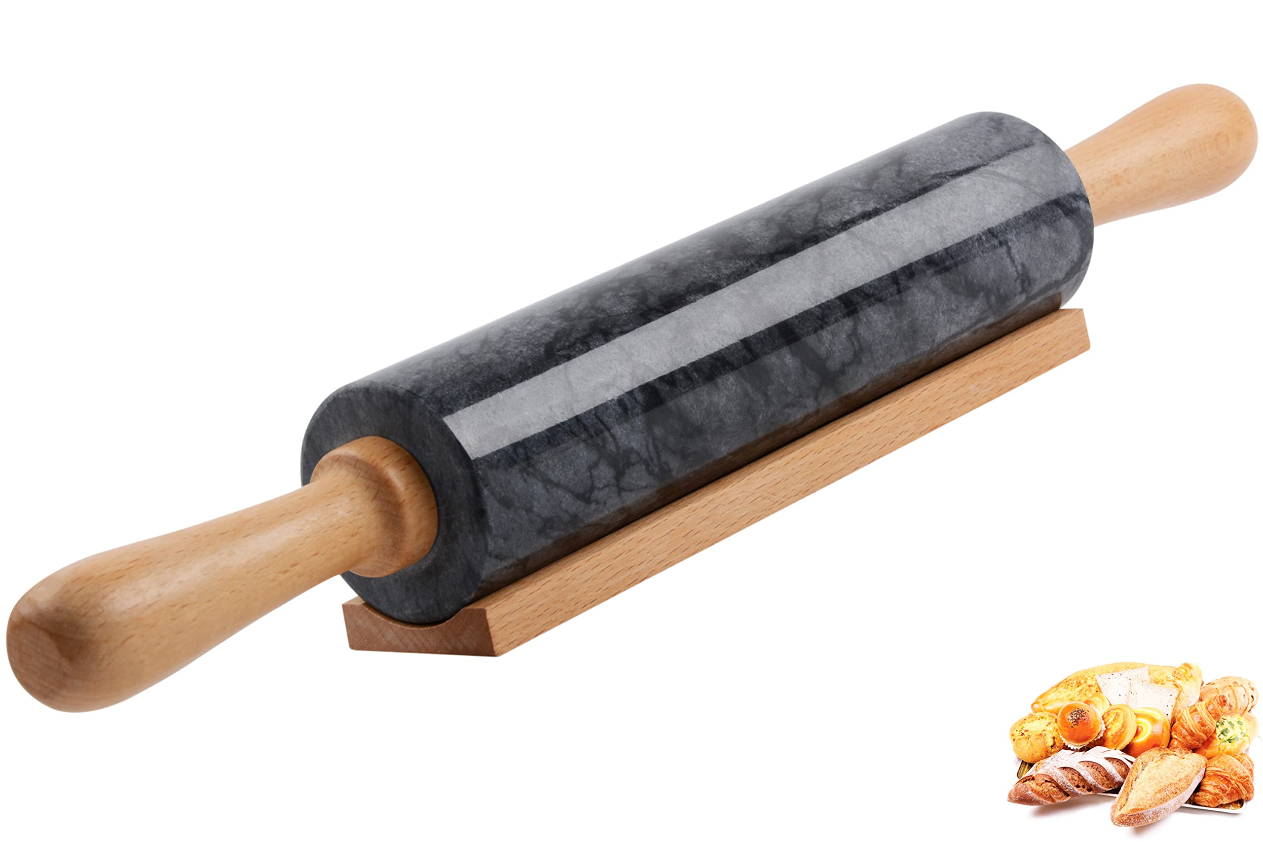 SIPARUI Marble Rolling Pin (Black)