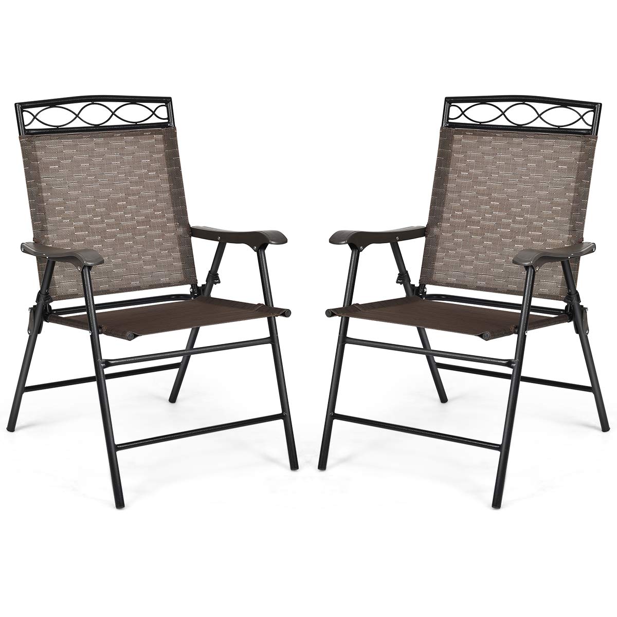 Giantex Folding Sling Patio Chair (Set of 2)