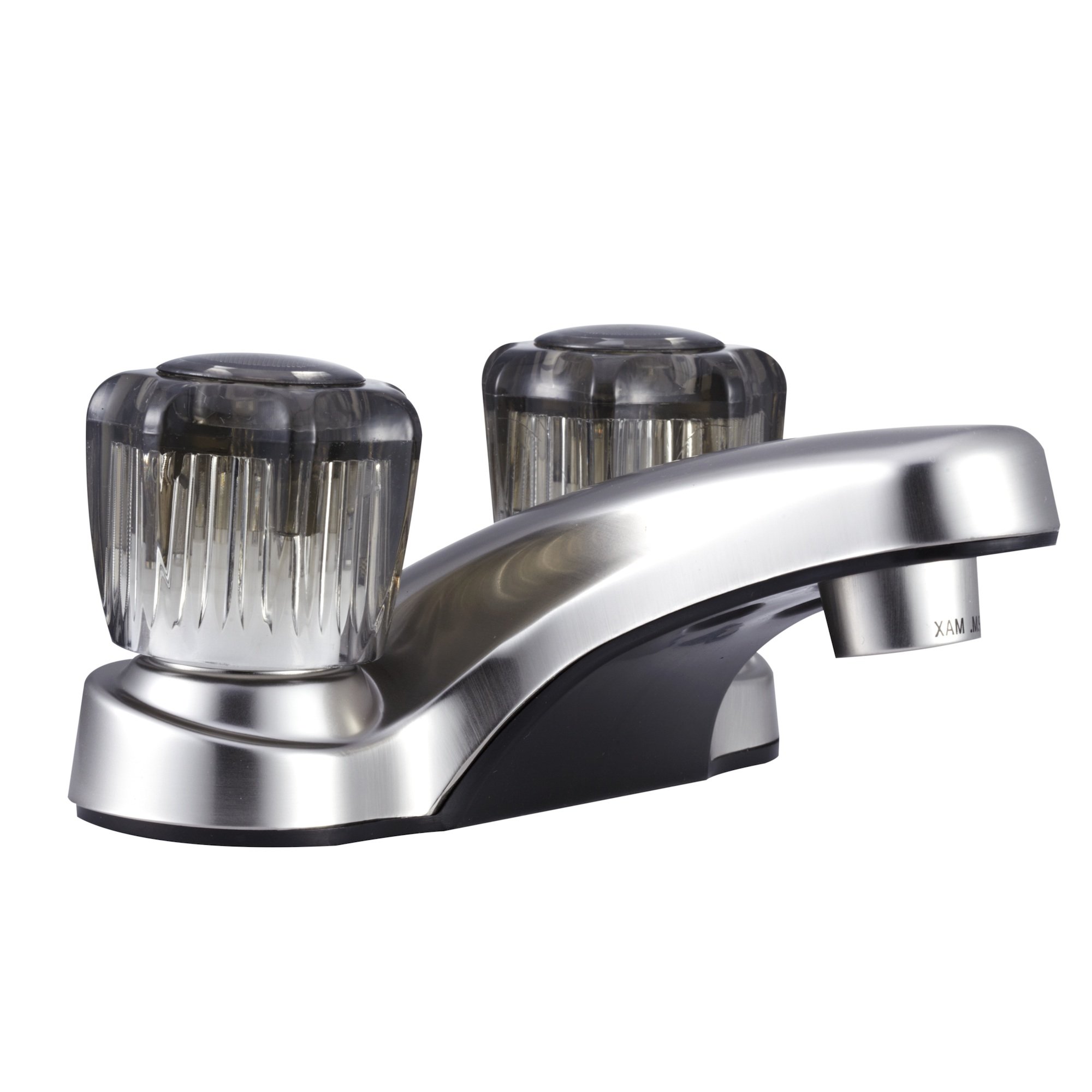 Dura Faucet DF-PL700S-SN RV Faucet with Smoked Acrylic Knobs