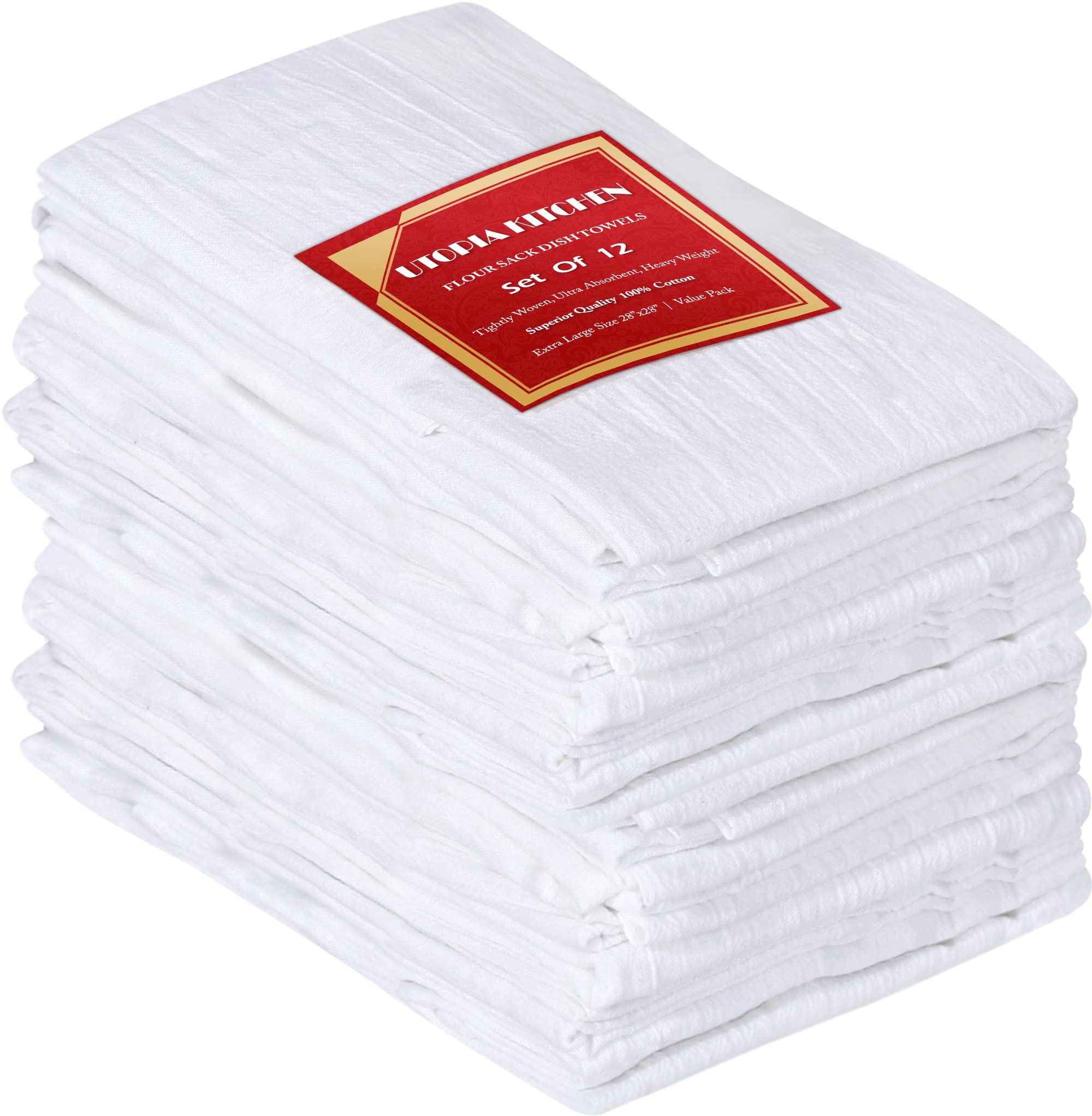 Utopia Kitchen Flour Sack Towels (12-Pack)