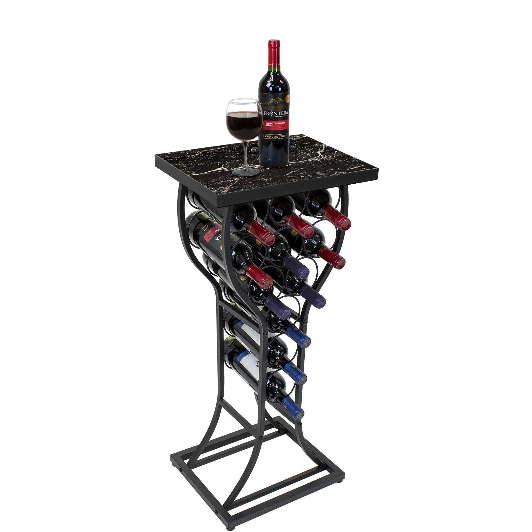 Sorbus Marble-Top Wine Console