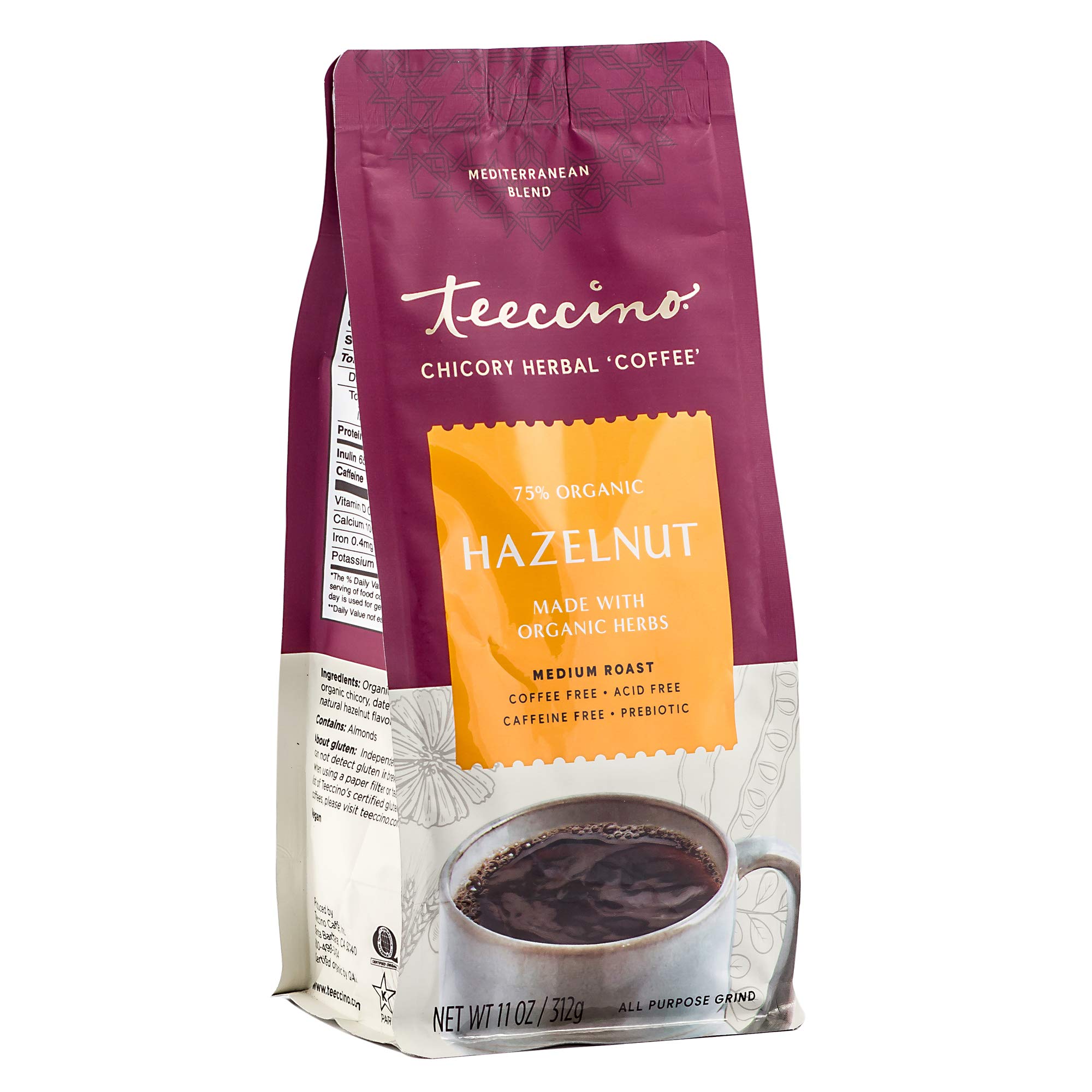 Teeccino Hazelnut Chicory Coffee Alternative (11 oz)