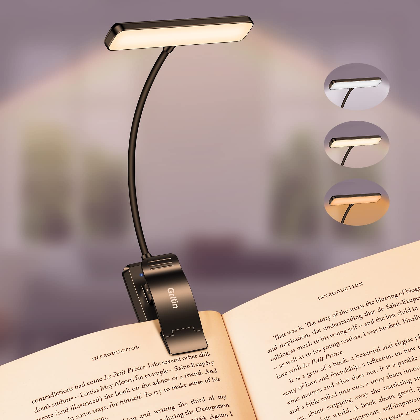 Gritin 19-LED Wide-Head Book Light