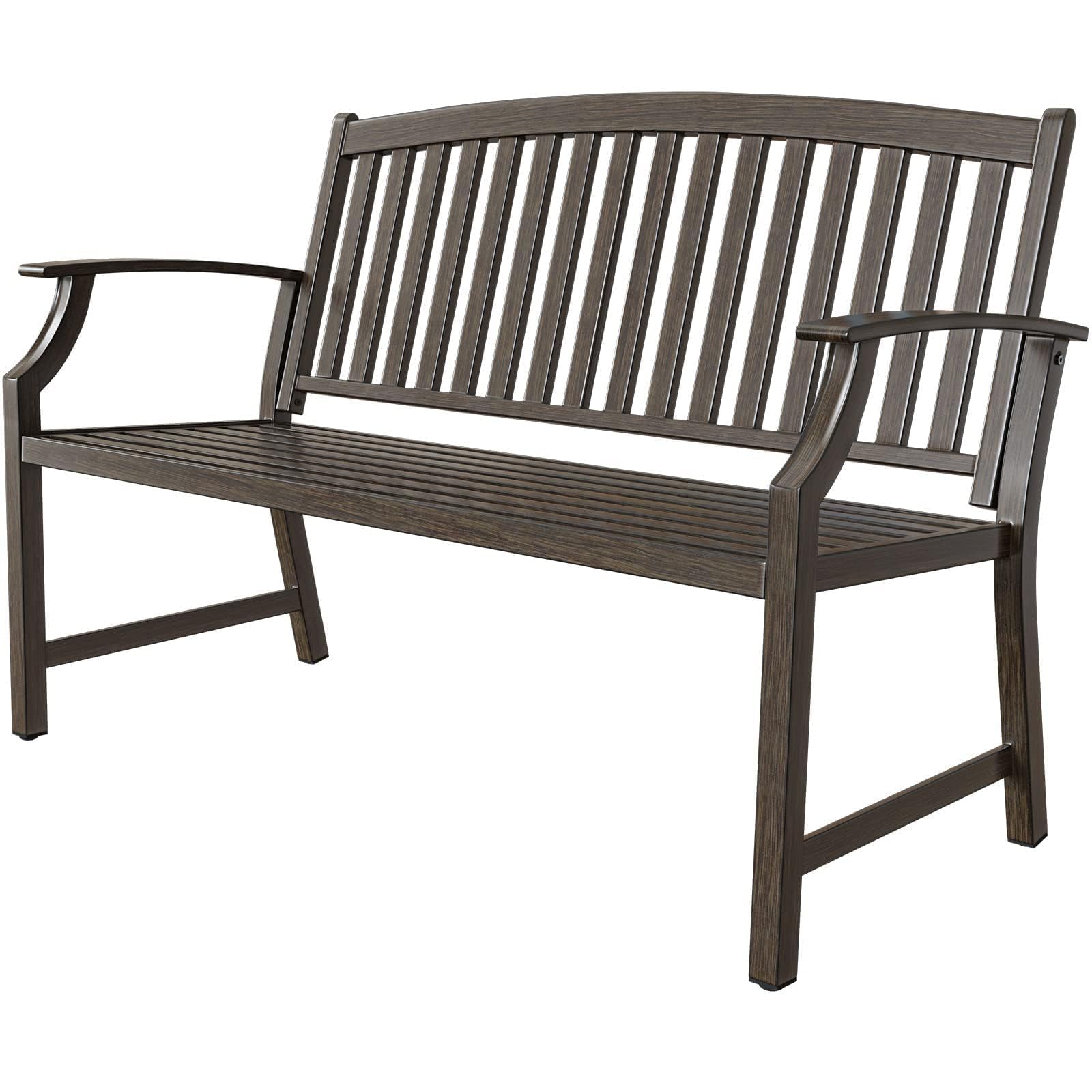 Grand Patio Farmhouse Aluminum Bench