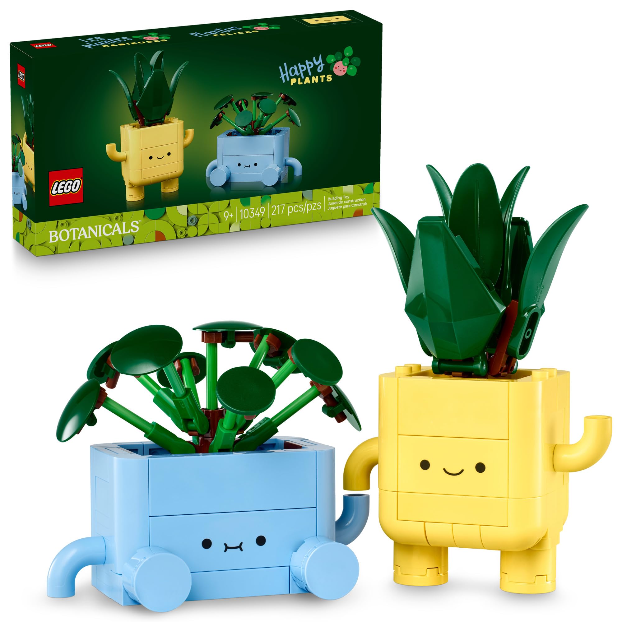 LEGO Botanicals Happy Plants Building Toy for Kids, Girls, and Boys 9+ - Playroom Decor, 10349