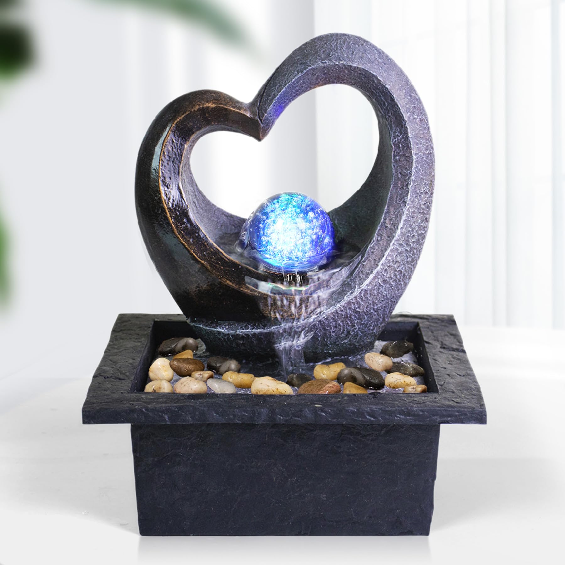 Ferrisland Heart-Shaped Tabletop Fountain
