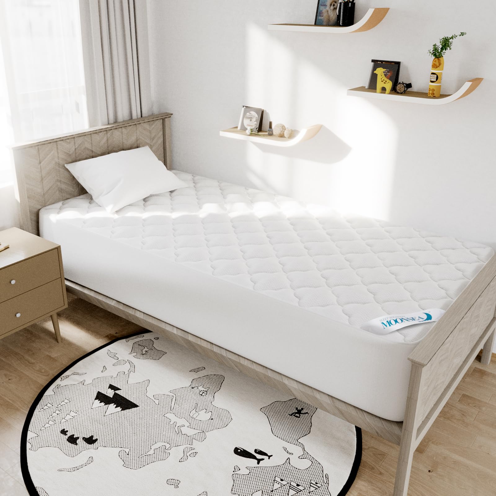 Twin XL Air Mattress Topper — Super Soft Breathable Noiseless Pillow Top (15–23" Deep Pocket)