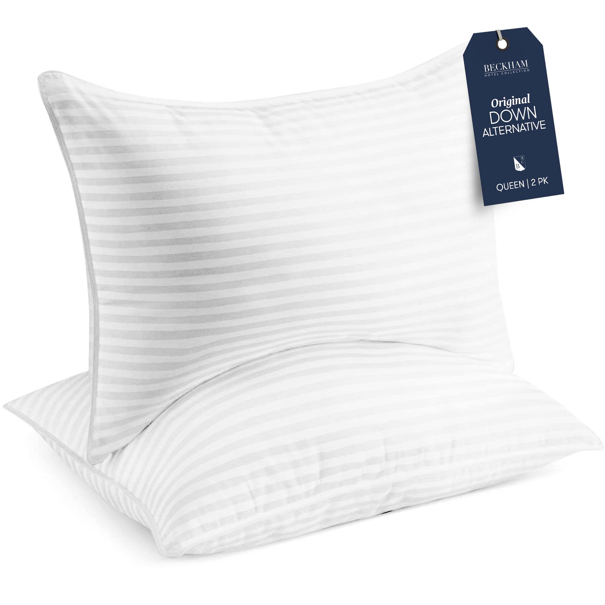 Beckham Hotel Collection Bed Pillows Standard/Queen Size Set of 2 - Original Soft Down Alternative Pillow