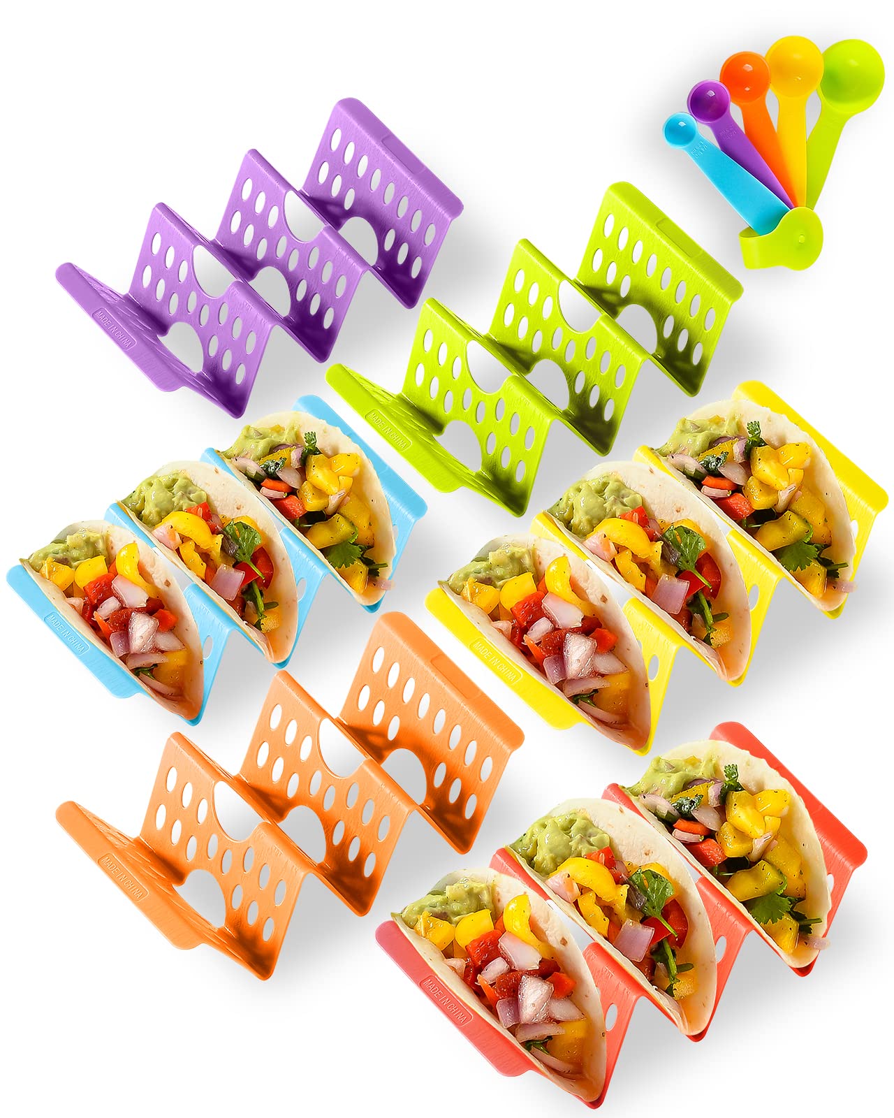 Premium Colorful Taco Holder Set