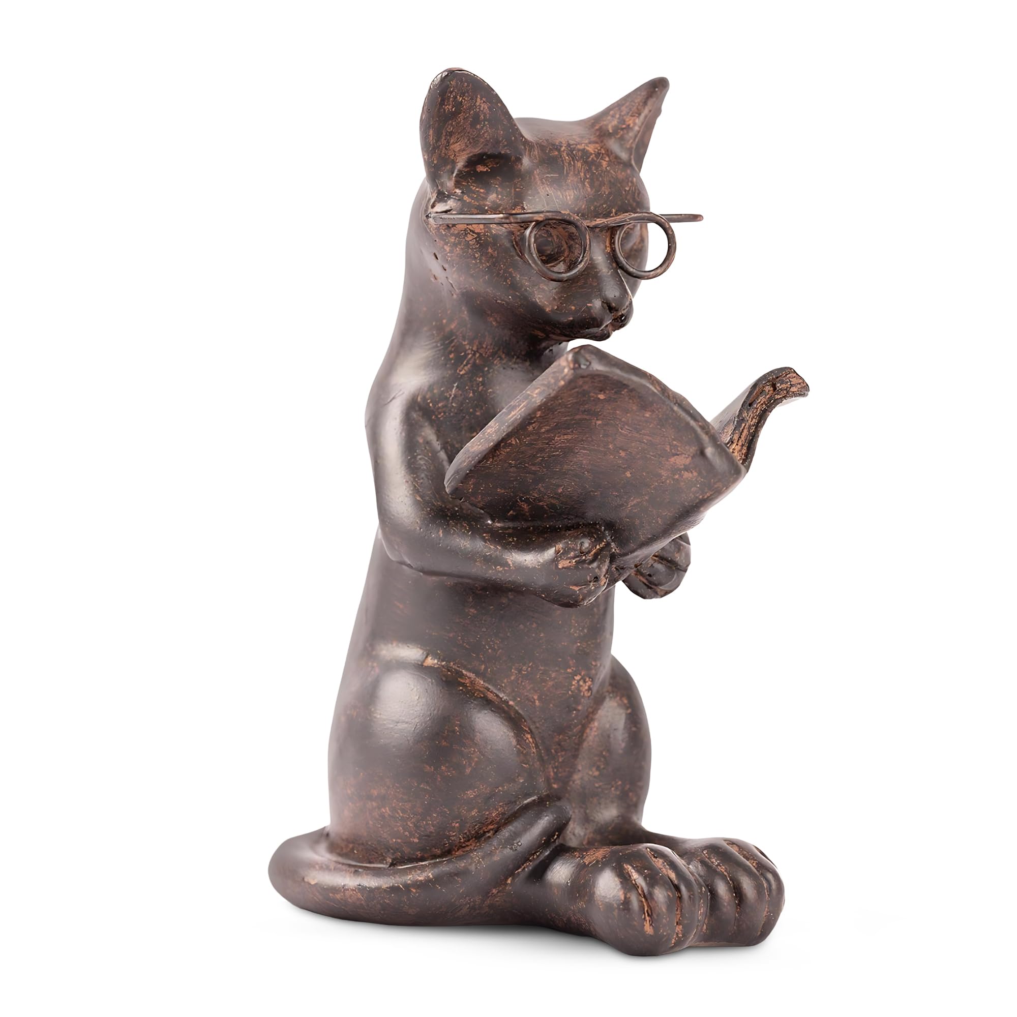 Young's Cat Figurine with Glasses