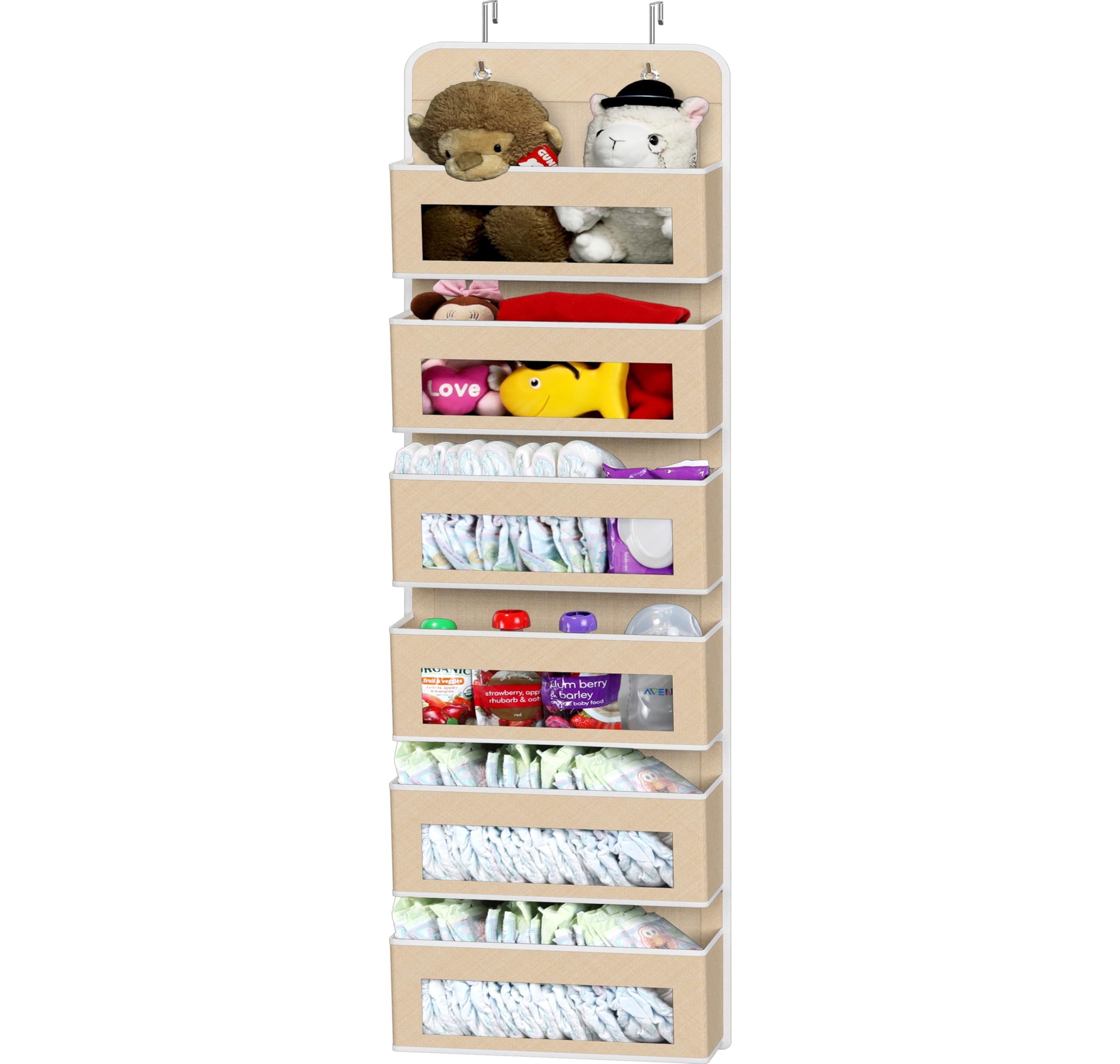 Simple Houseware 6-Pocket Clear Window Over-Door Organizer