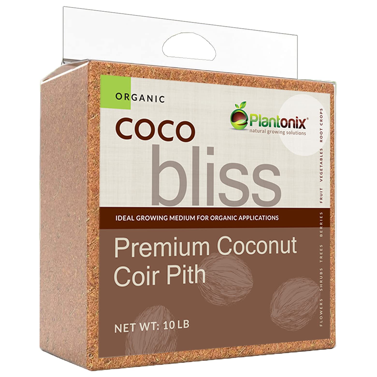 Coco Bliss (10lbs) - Organic Coco Coir Brick