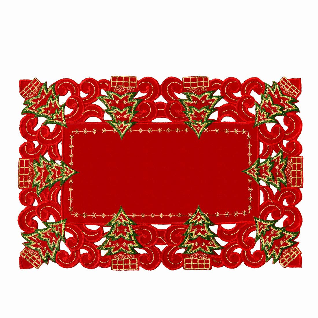 Grelucgo Embroidered Holly Placemats
