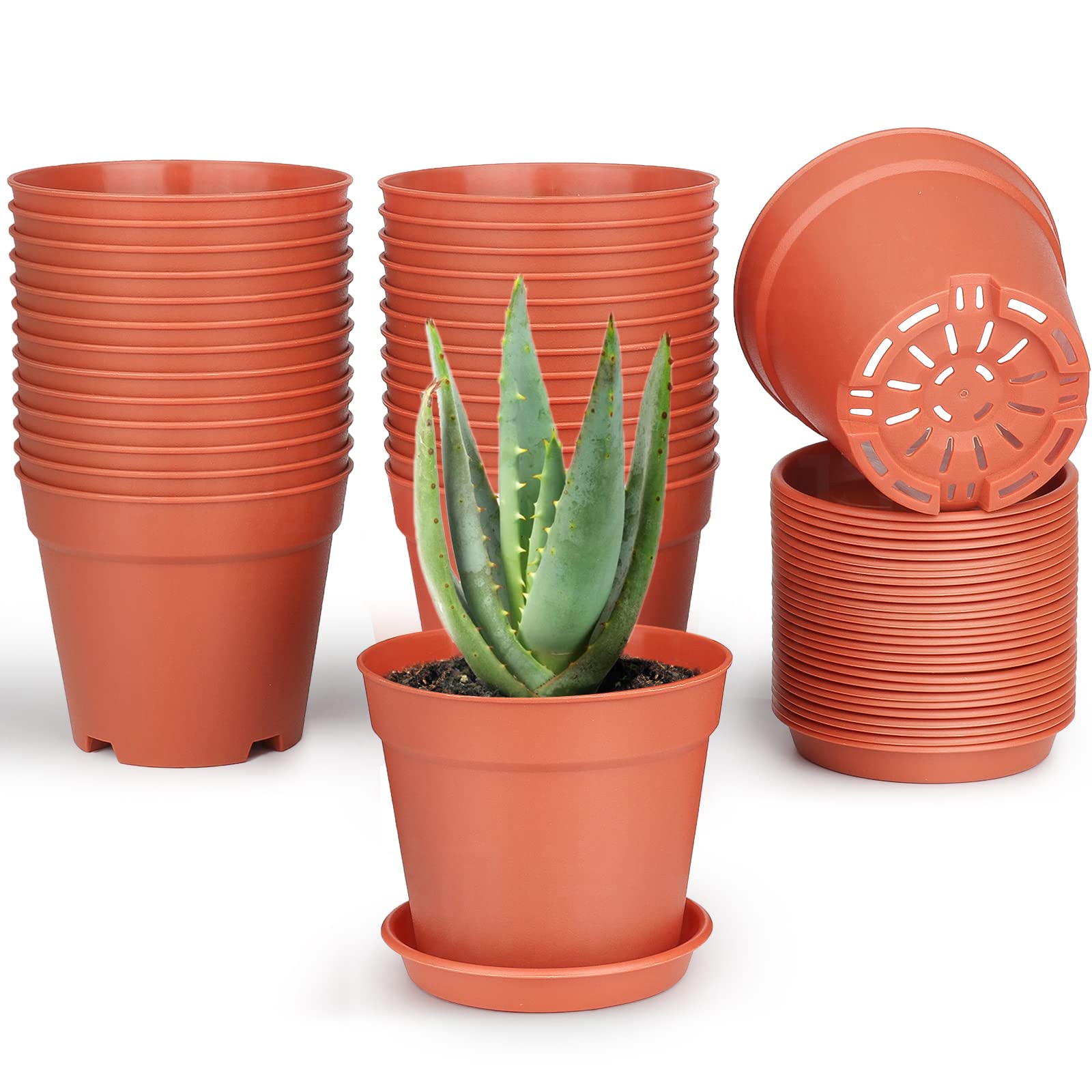 Small Plastic Plant Pots (28-Pack)