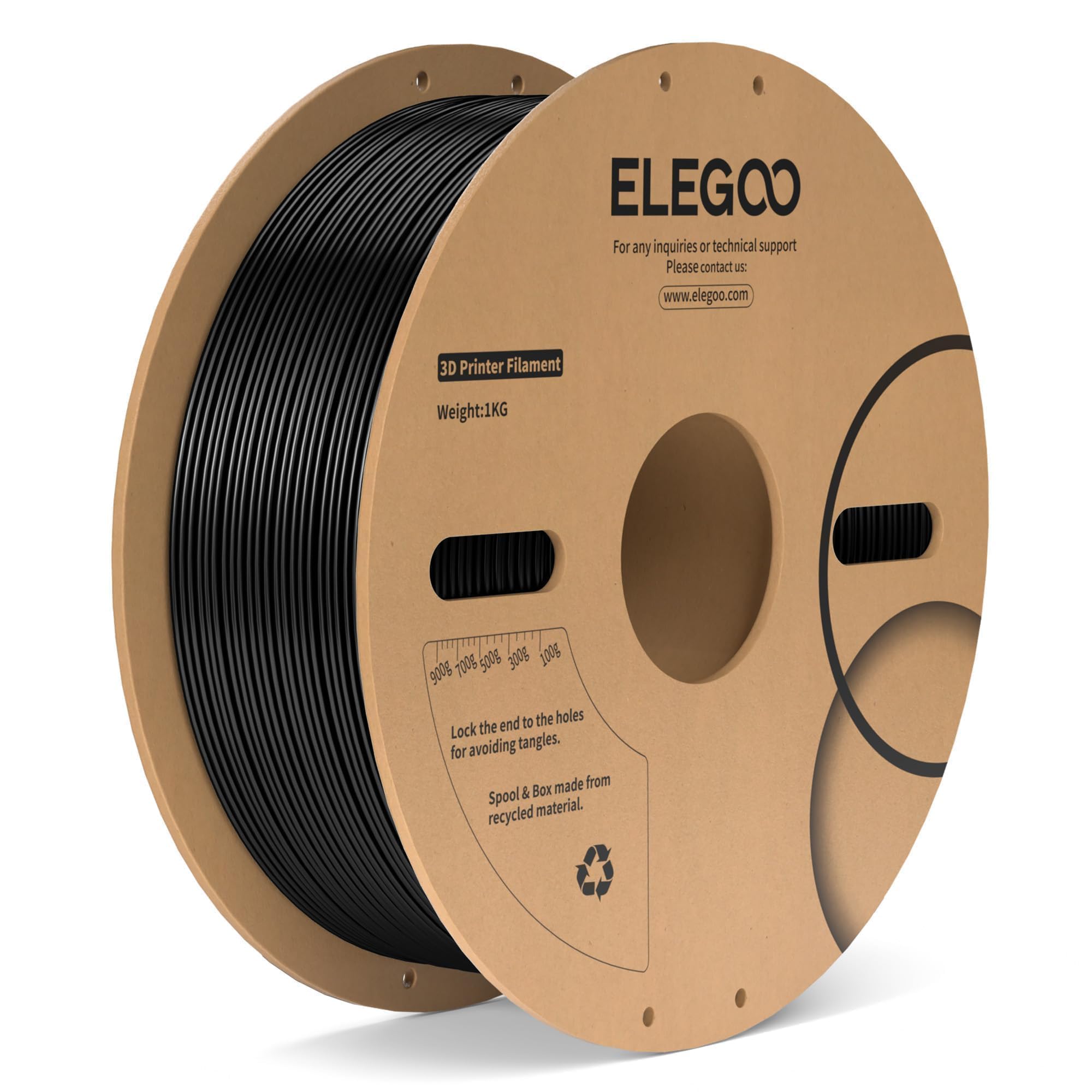 ELEGOO PC Filament 1.75mm (Black) — 1kg