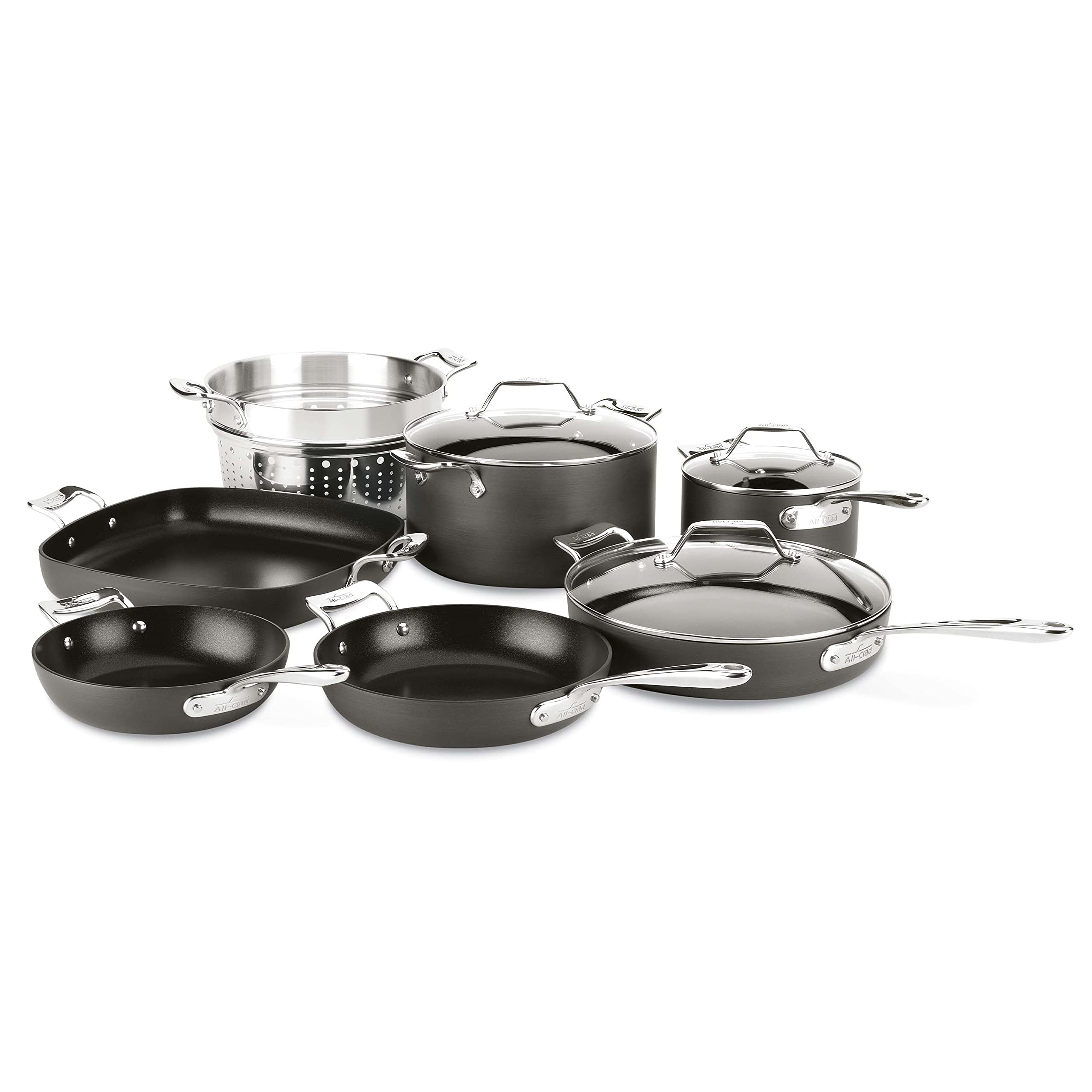 All‑Clad Essentials Hard Anodized Nonstick 10‑Piece Set
