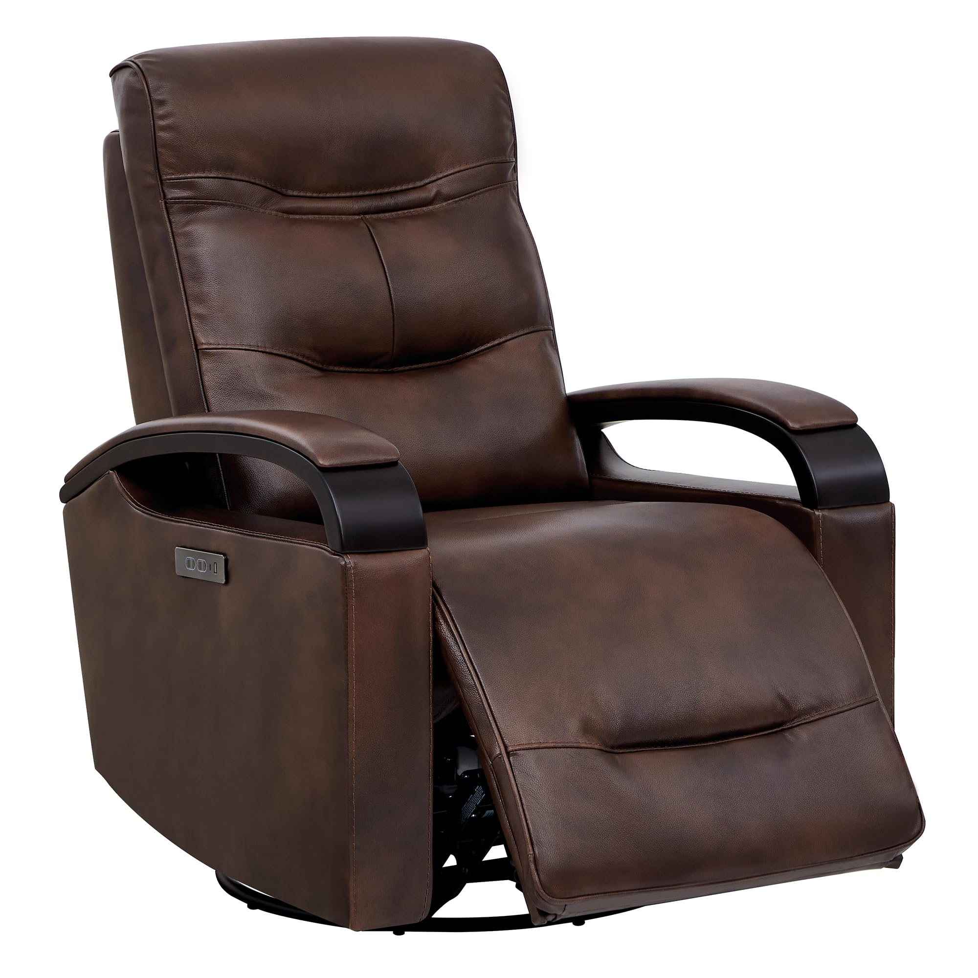 CHITA Leather Power Swivel Glider