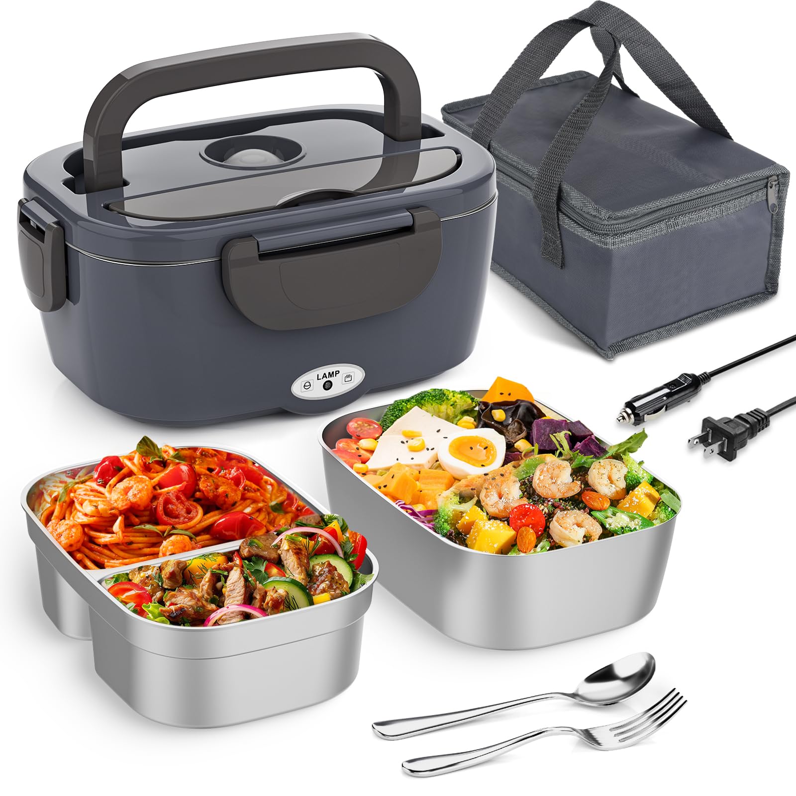 Dual-Container Electric Lunch Box (2 Trays)