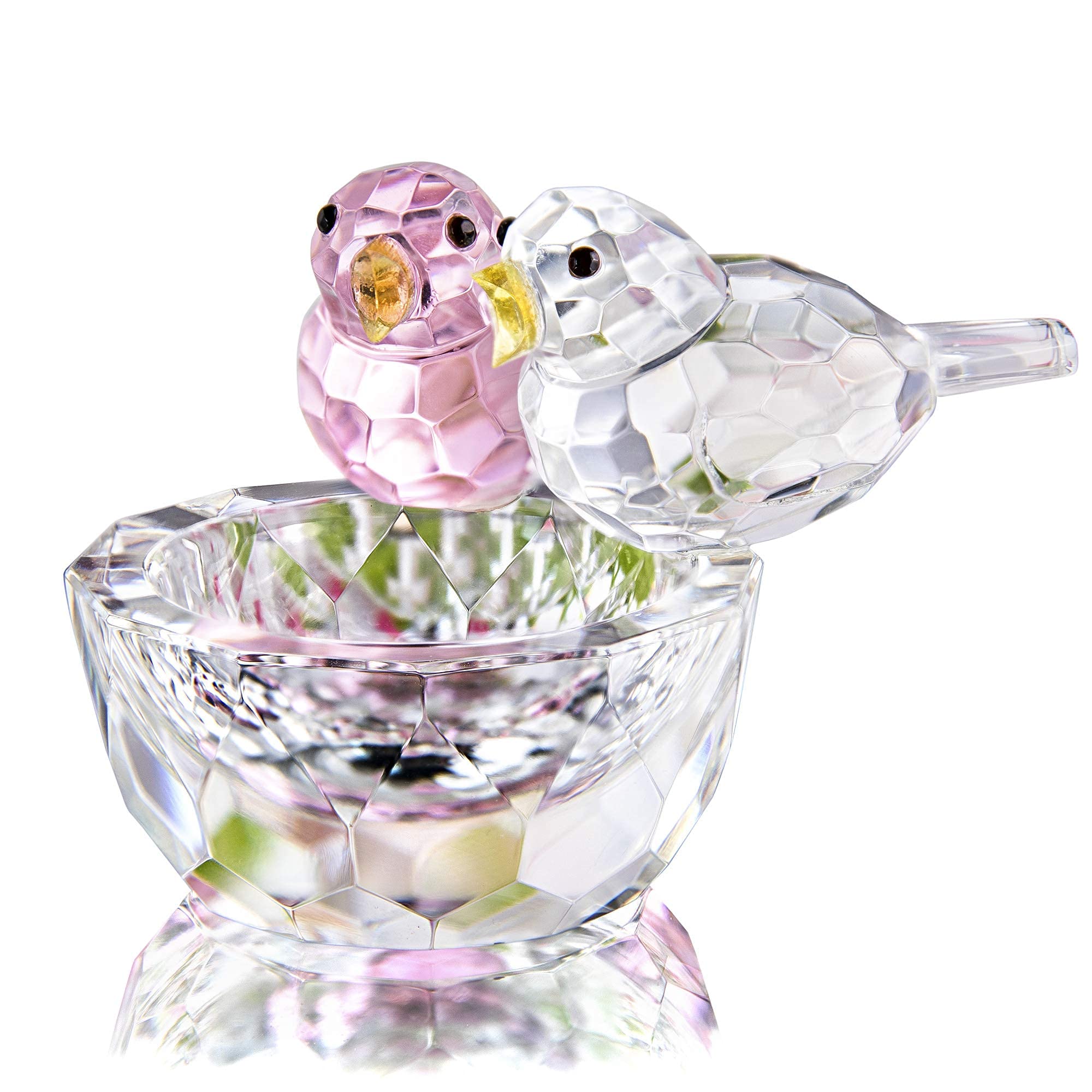 HDCRYSTALGIFTS Crystal Bird Figurine