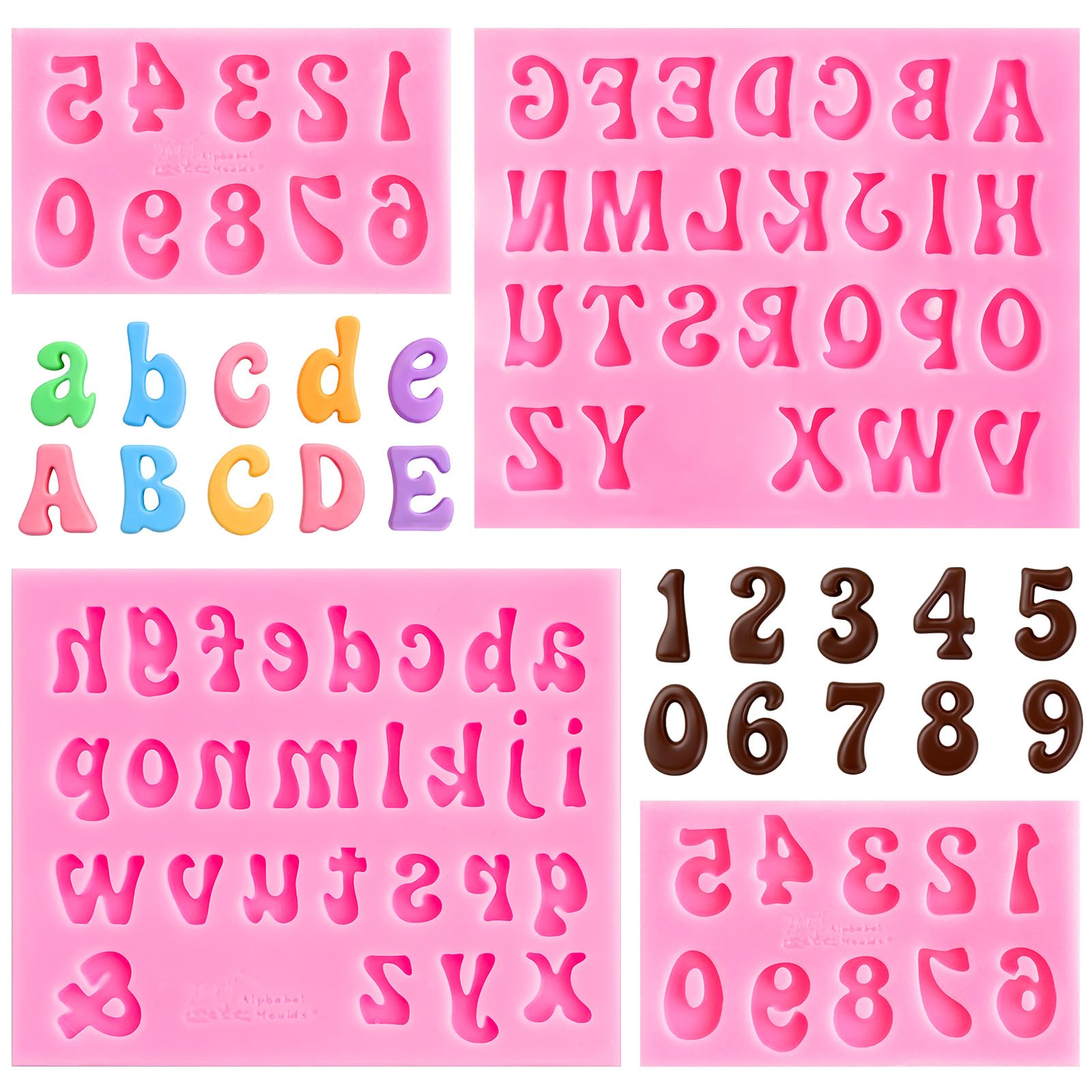 HKMTT Letter & Number Silicone Molds (Mini)