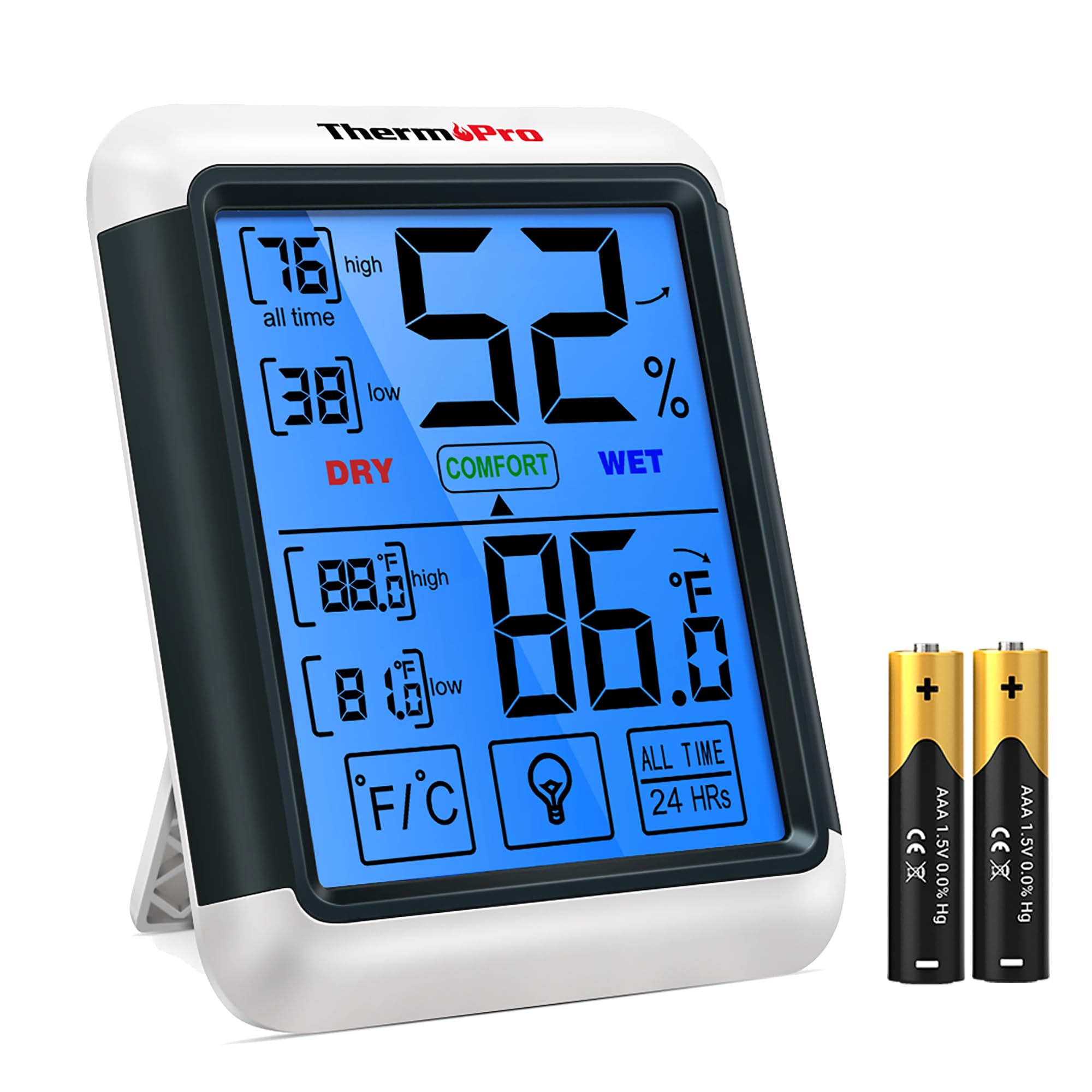 ThermoPro TP55 Touchscreen Hygrometer